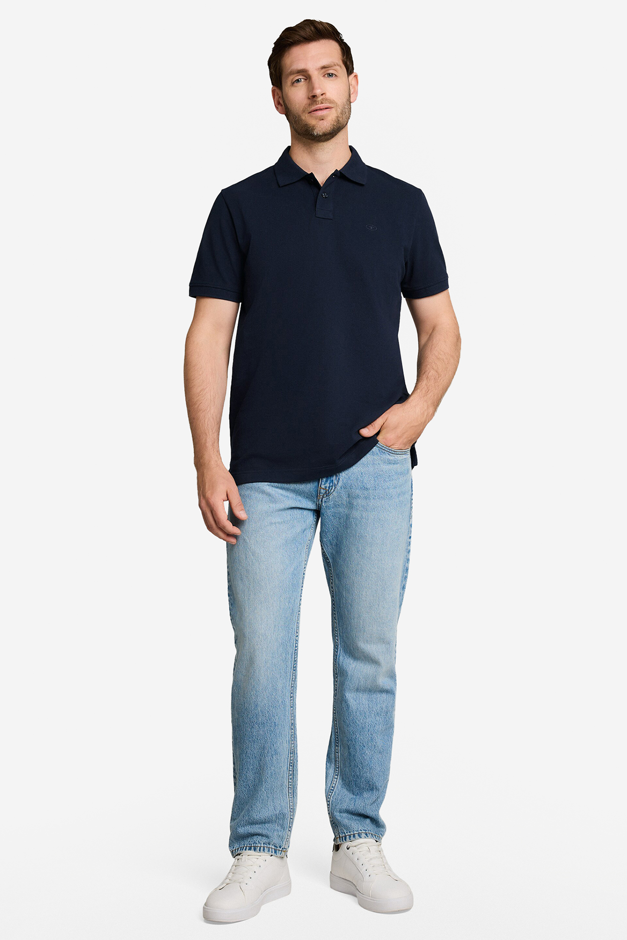 Koszulka polo TOM TAILOR 1052651-10668 Granatowy