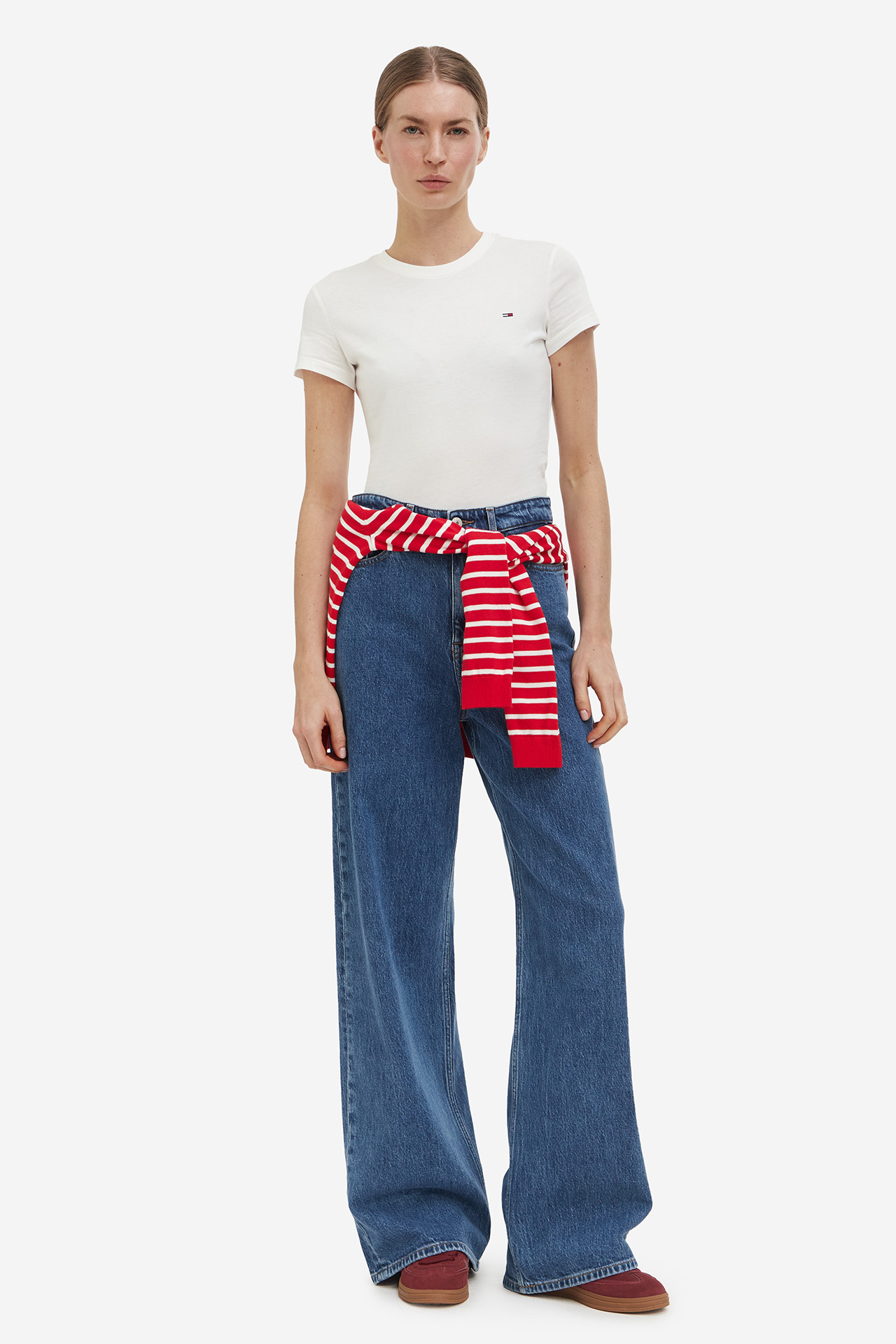 T-shirt Tommy Jeans DW0DW20459YBH Biały