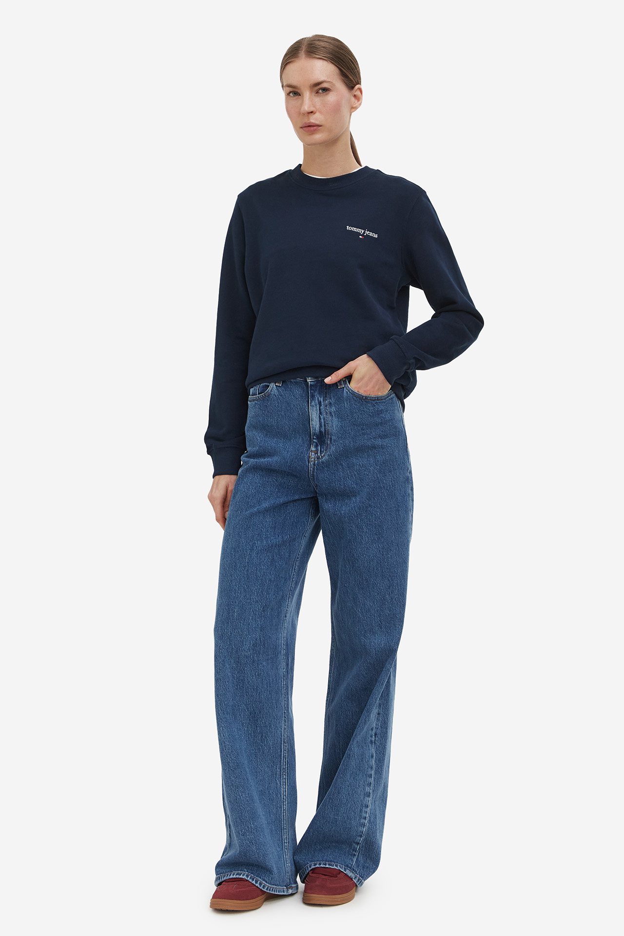 Bluza Tommy Jeans DW0DW23288C1G Granatowy