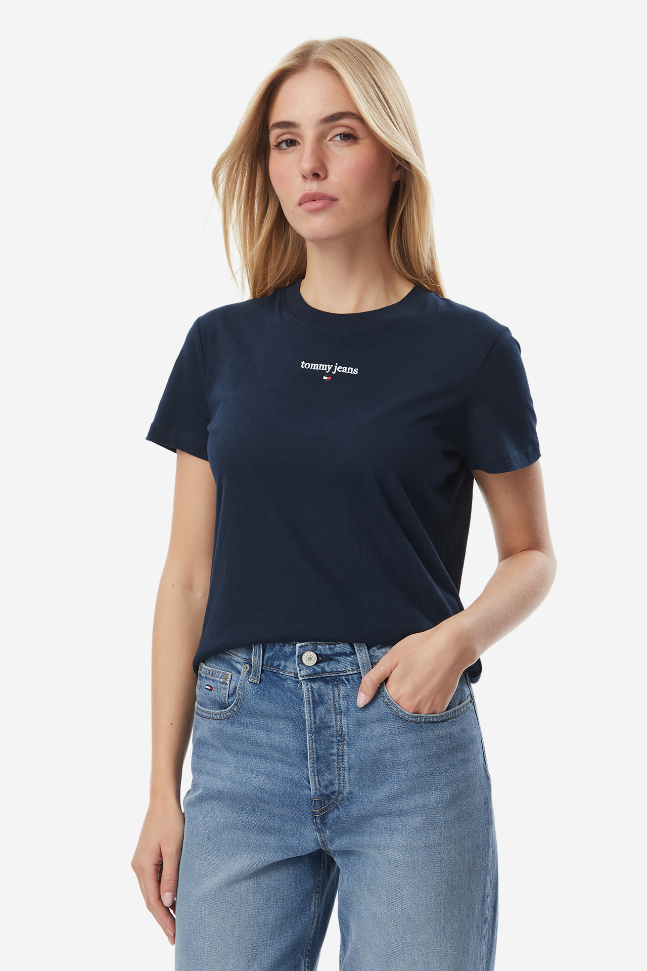 T-shirt Tommy Jeans DW0DW23527C1G Granatowy