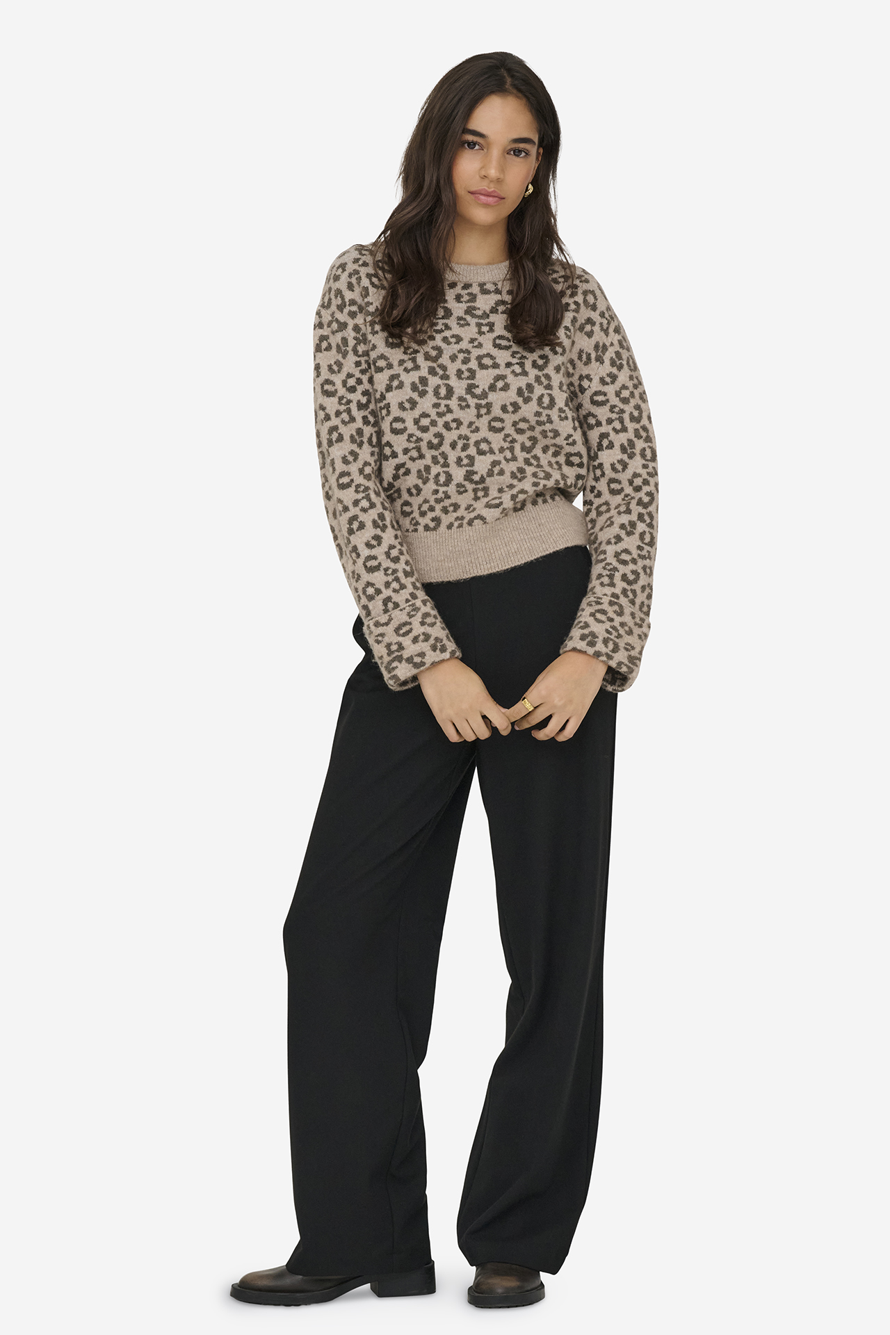 Sweter ONLY 15370622-Simply Taupe Beżowy