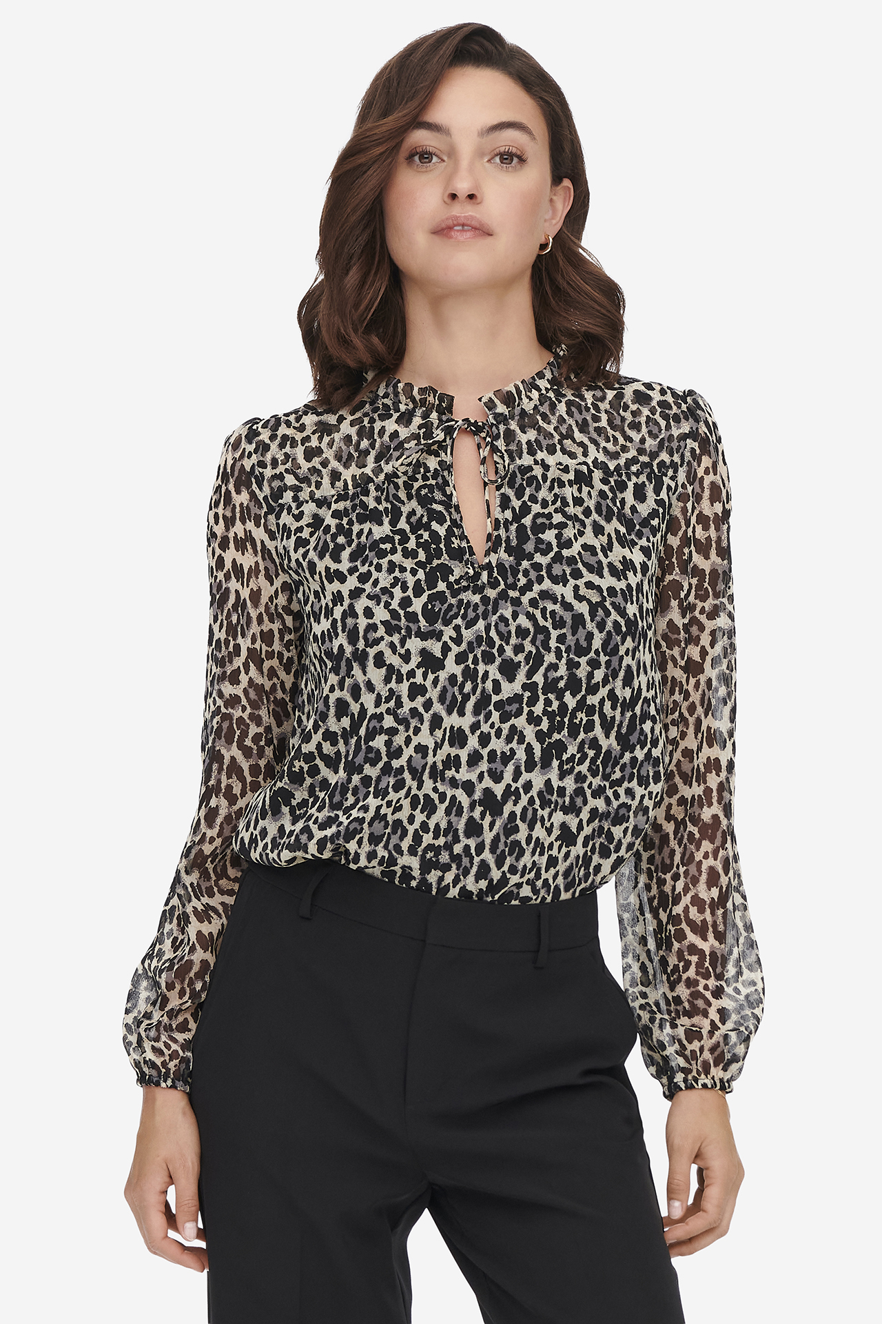 T-shirt ONLY 15229700-Black Beżowy