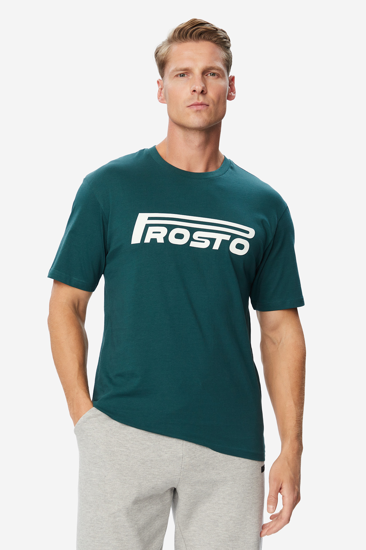 T-shirt PROSTO KL263MTEE1093 Zielony