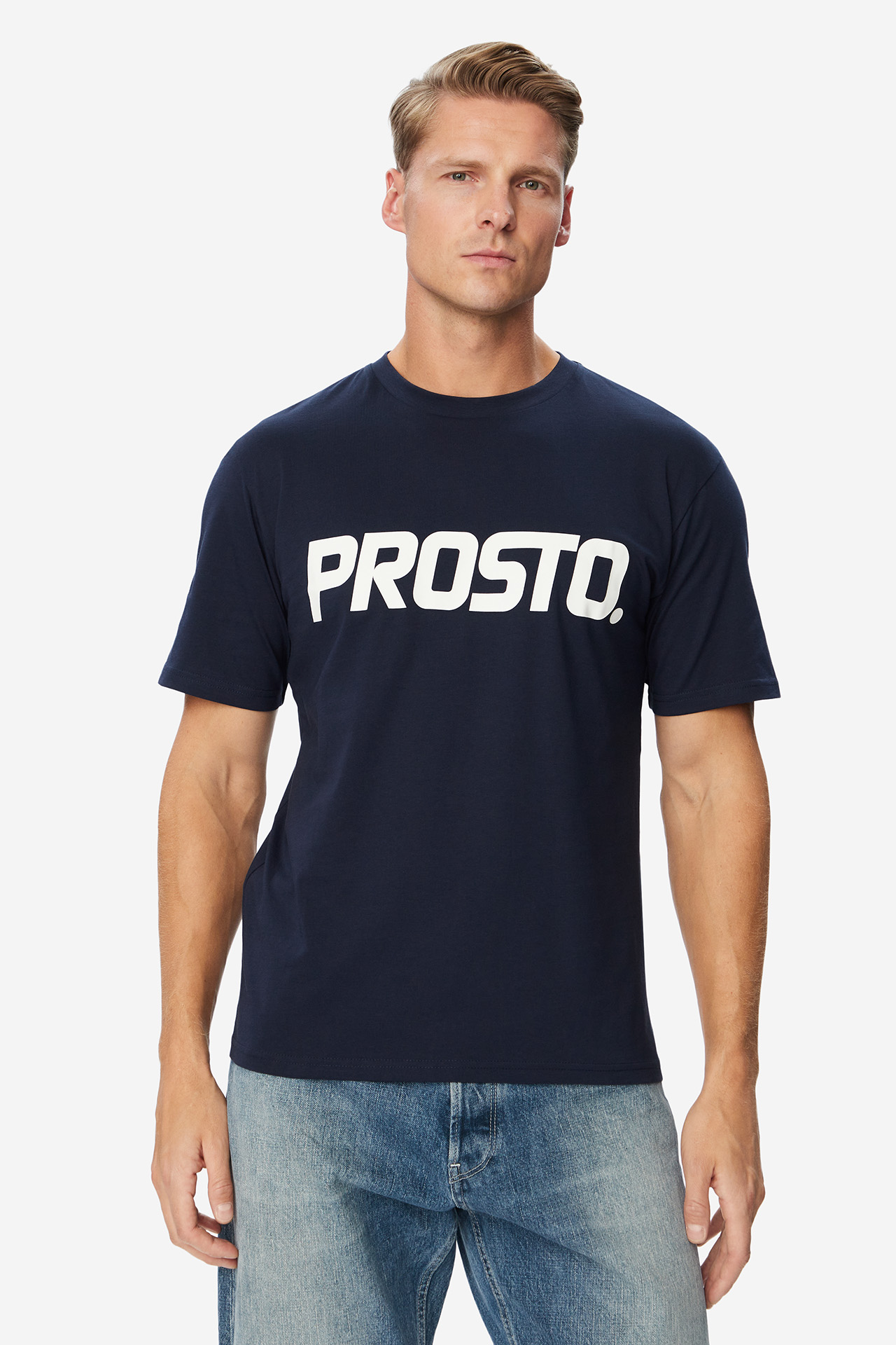 T-shirt PROSTO KL263MTEE1011 Granatowy