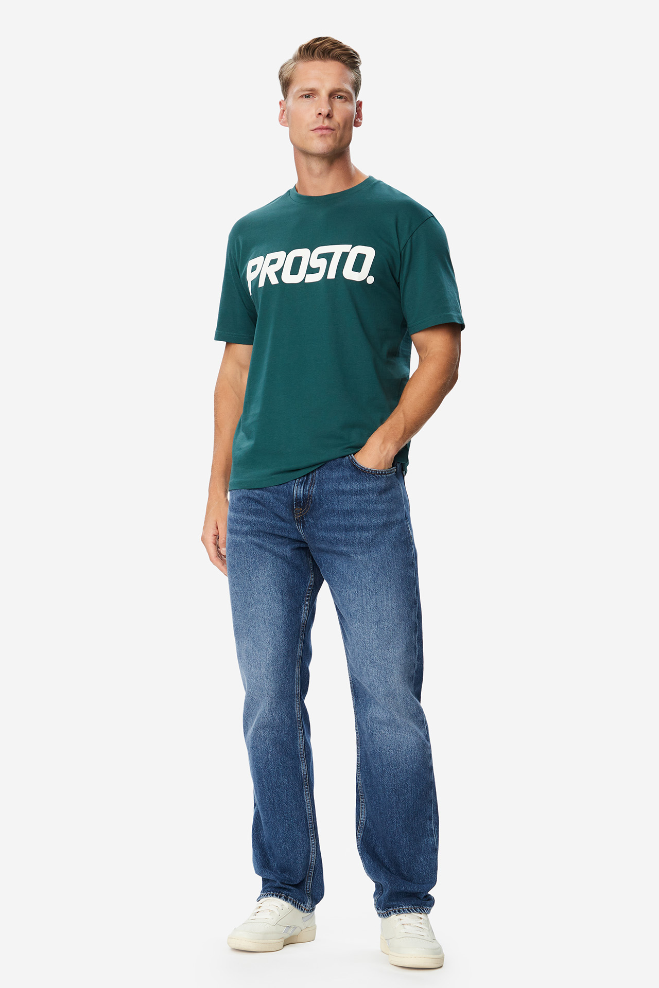 T-shirt PROSTO KL263MTEE1012 Zielony