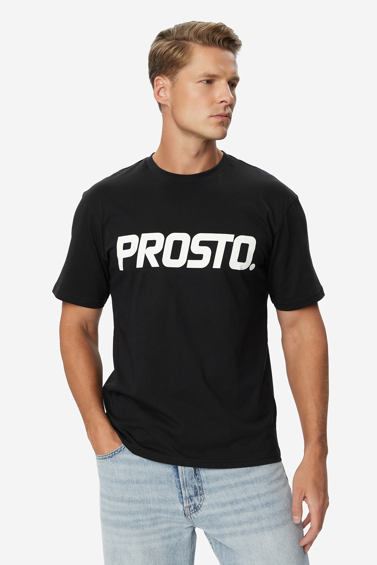 T-shirt PROSTO KL252MTEE1011 Czarny