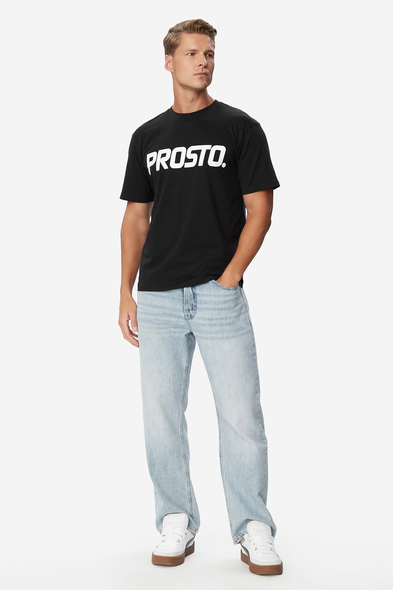 T-shirt PROSTO KL252MTEE1011 Czarny
