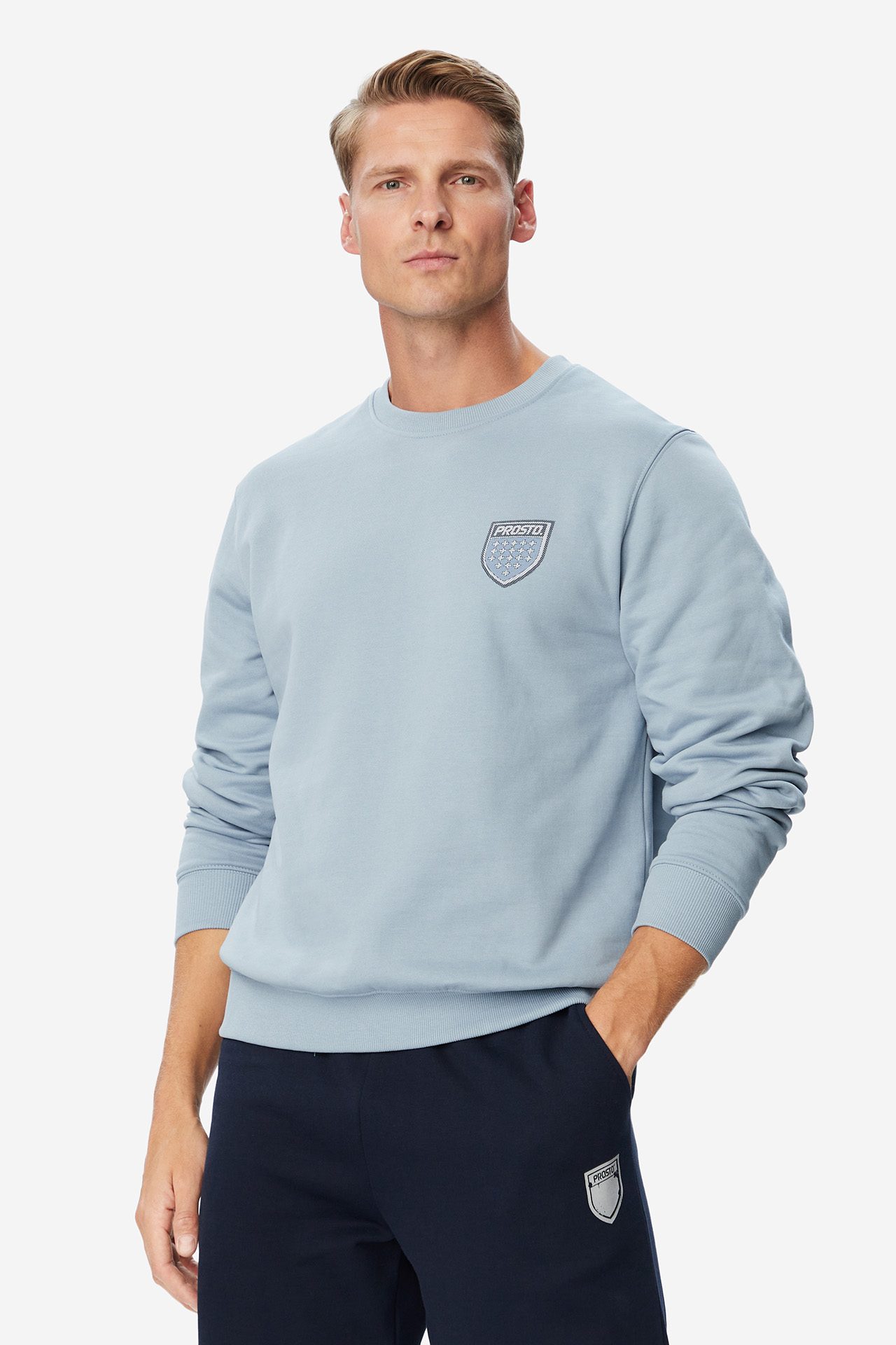 Bluza PROSTO KL263MSWE1021 Niebieski jasny
