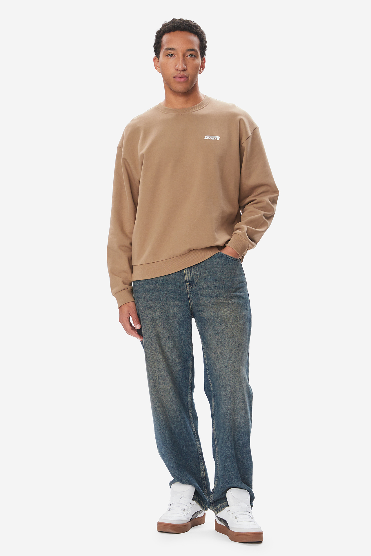 Bluza PROSTO KL263MSWE1042 Beżowy ciemny