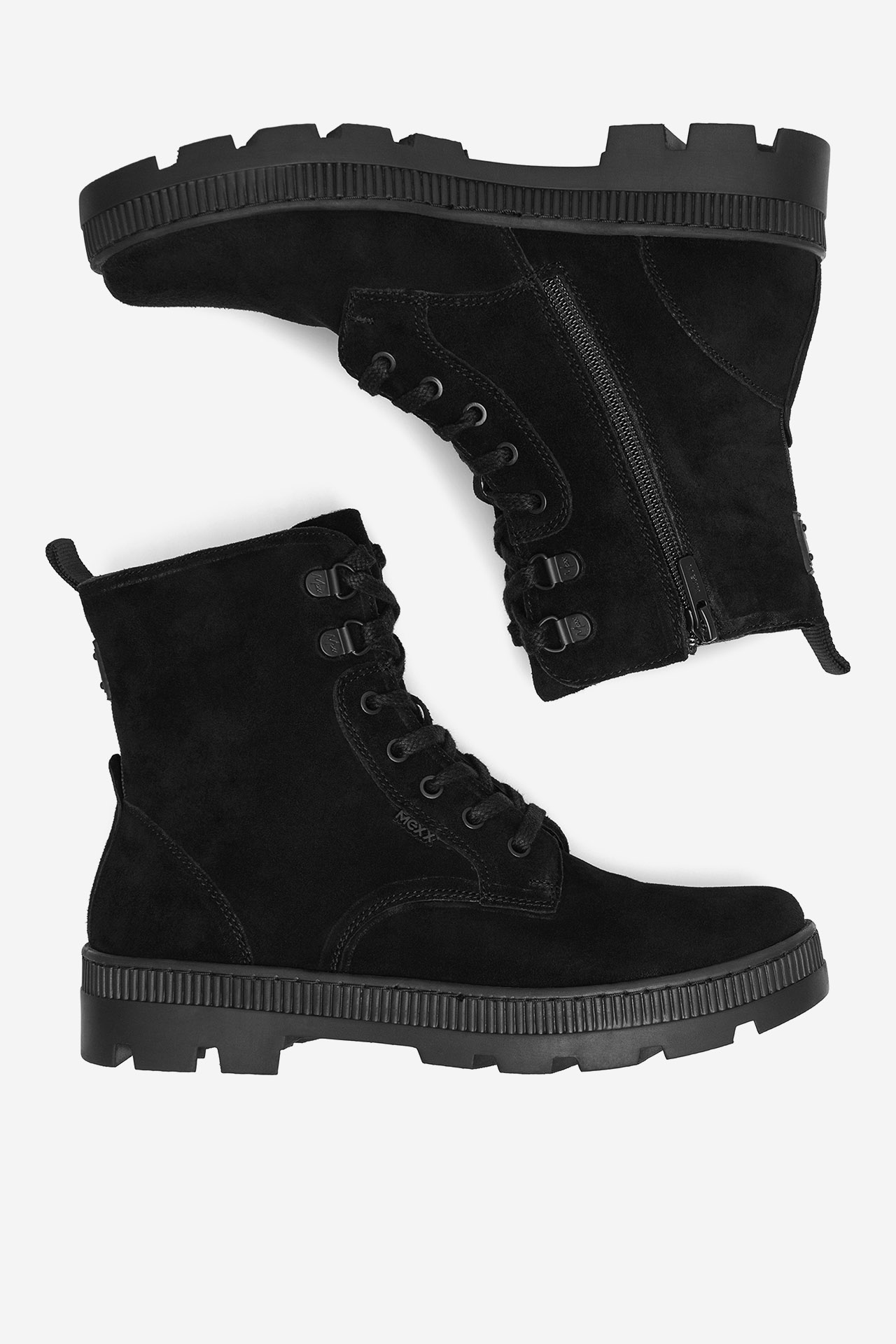 Šněrovací vyšší obuv ČERNÁ