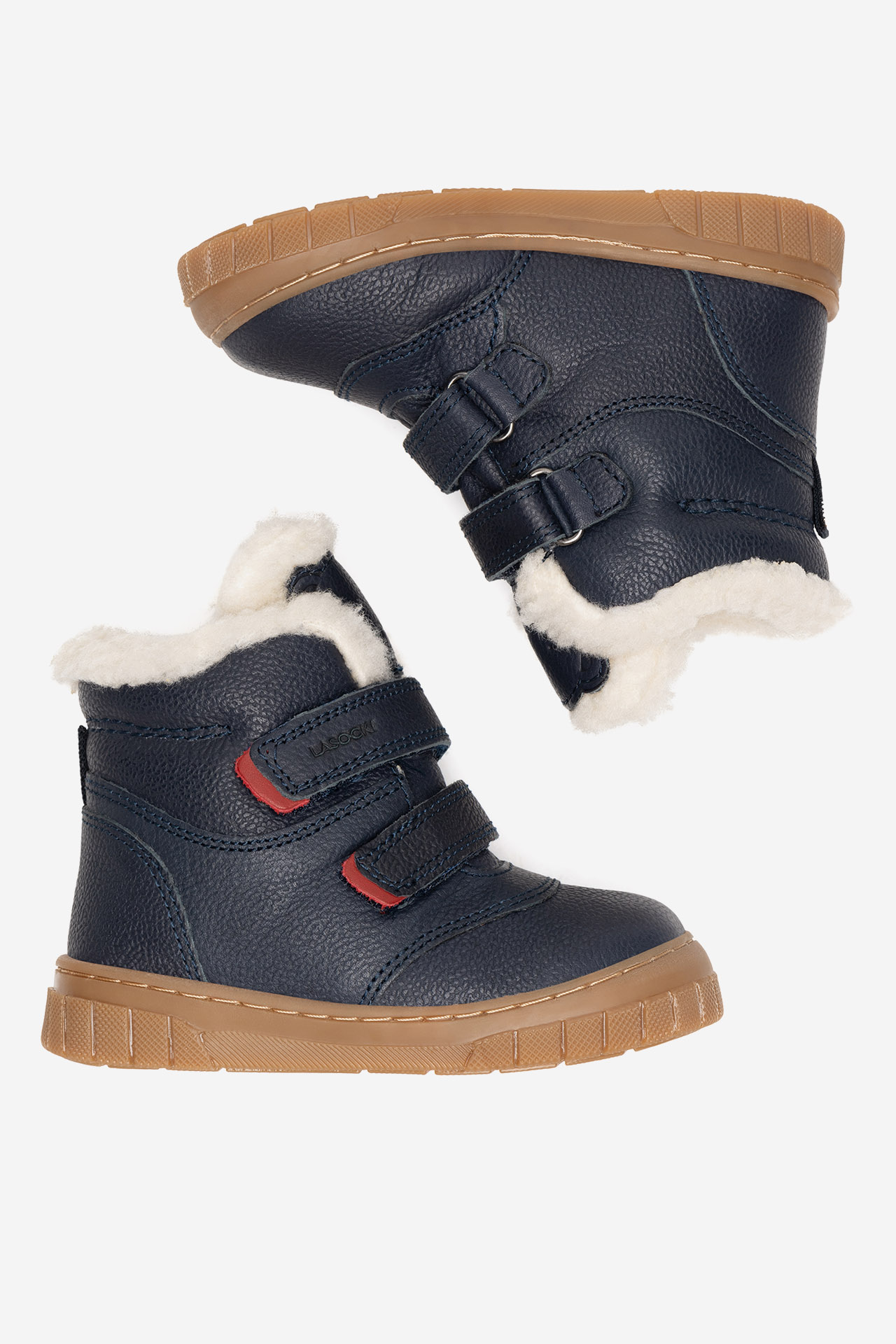 Šněrovací vyšší obuv TMAVĚ MODRÁ