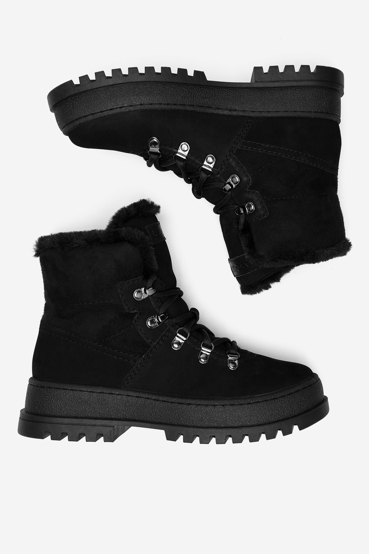 Šnurovacie topánky Čierna