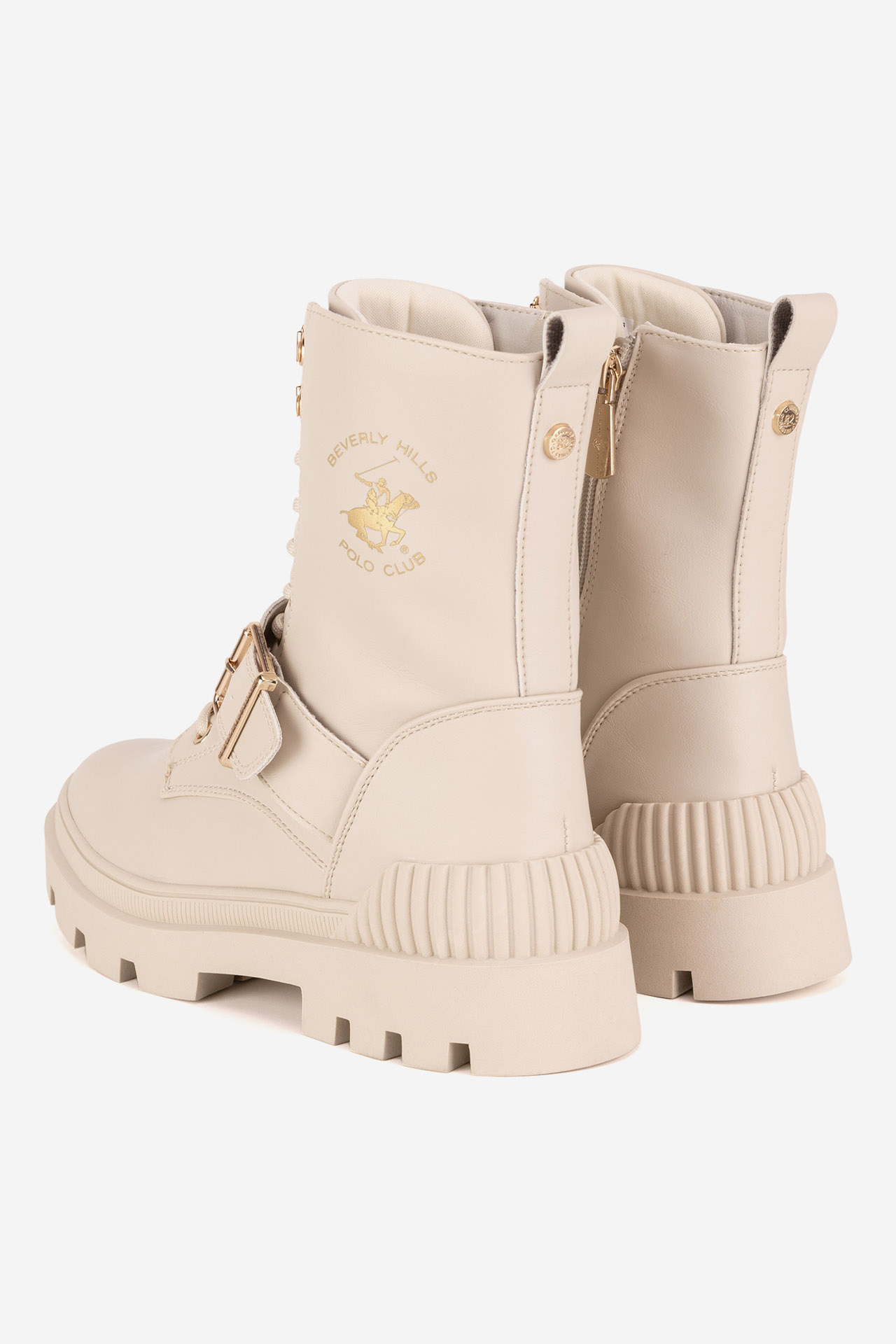 Šněrovací vyšší obuv BÉŽOVÁ