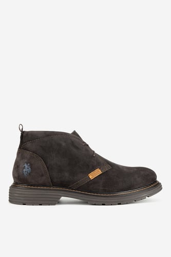 Šněrovací vyšší obuv U.S. POLO ASSN. LORENZ002M/DS1 Tmavě hnědá