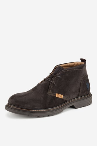 Šněrovací vyšší obuv U.S. POLO ASSN. LORENZ002M/DS1 Tmavě hnědá
