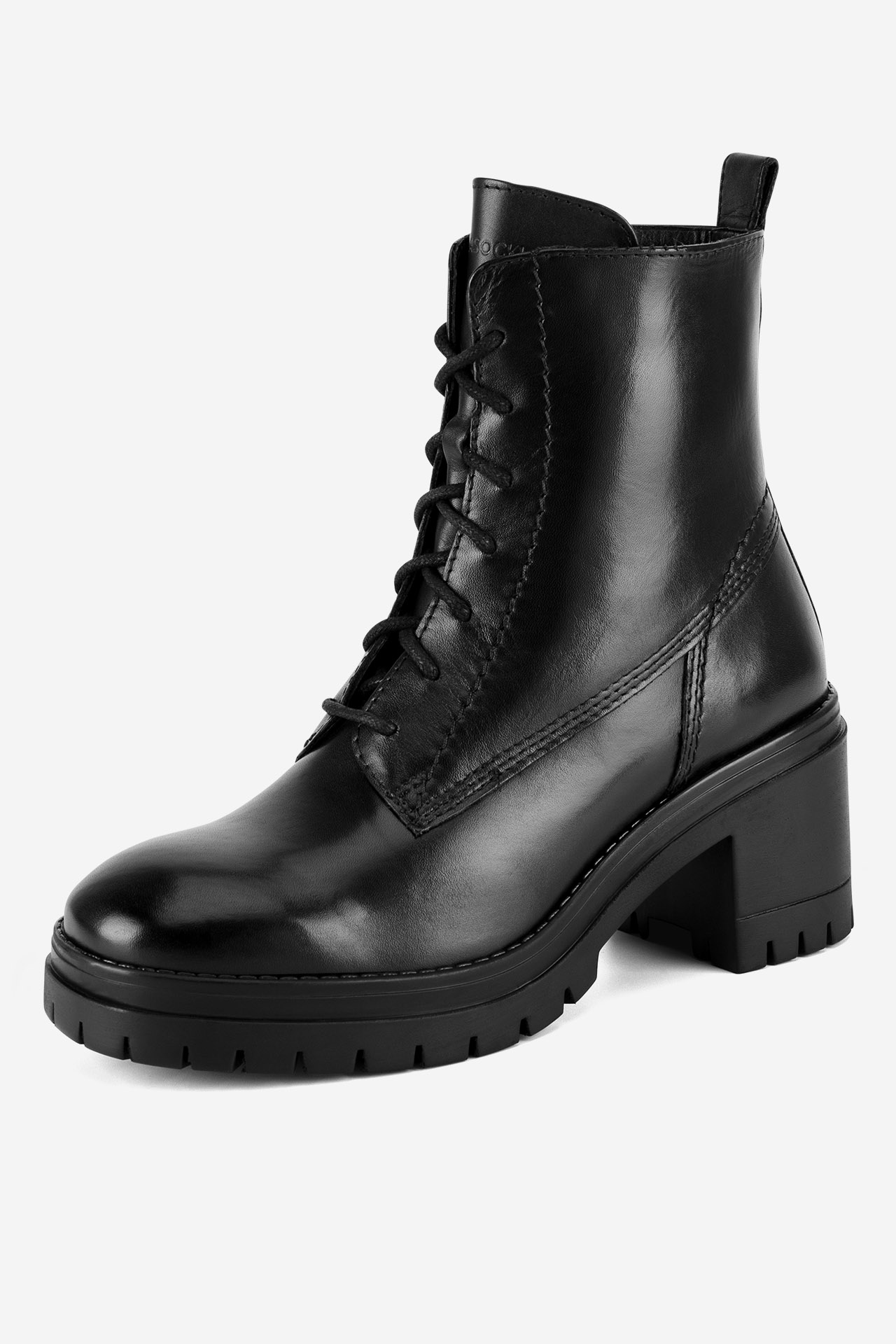 Šněrovací vyšší obuv ČERNÁ