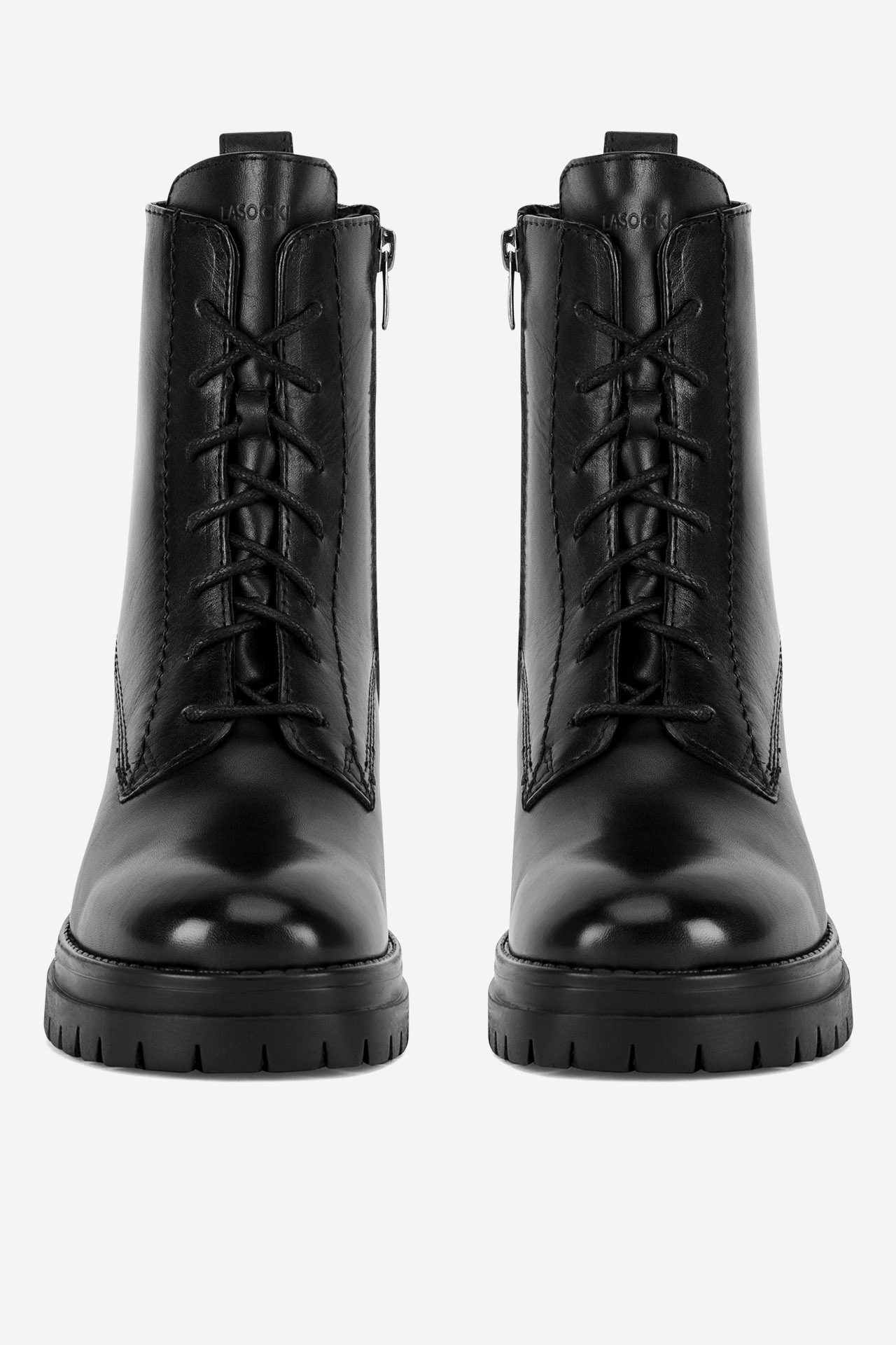 Šněrovací vyšší obuv ČERNÁ