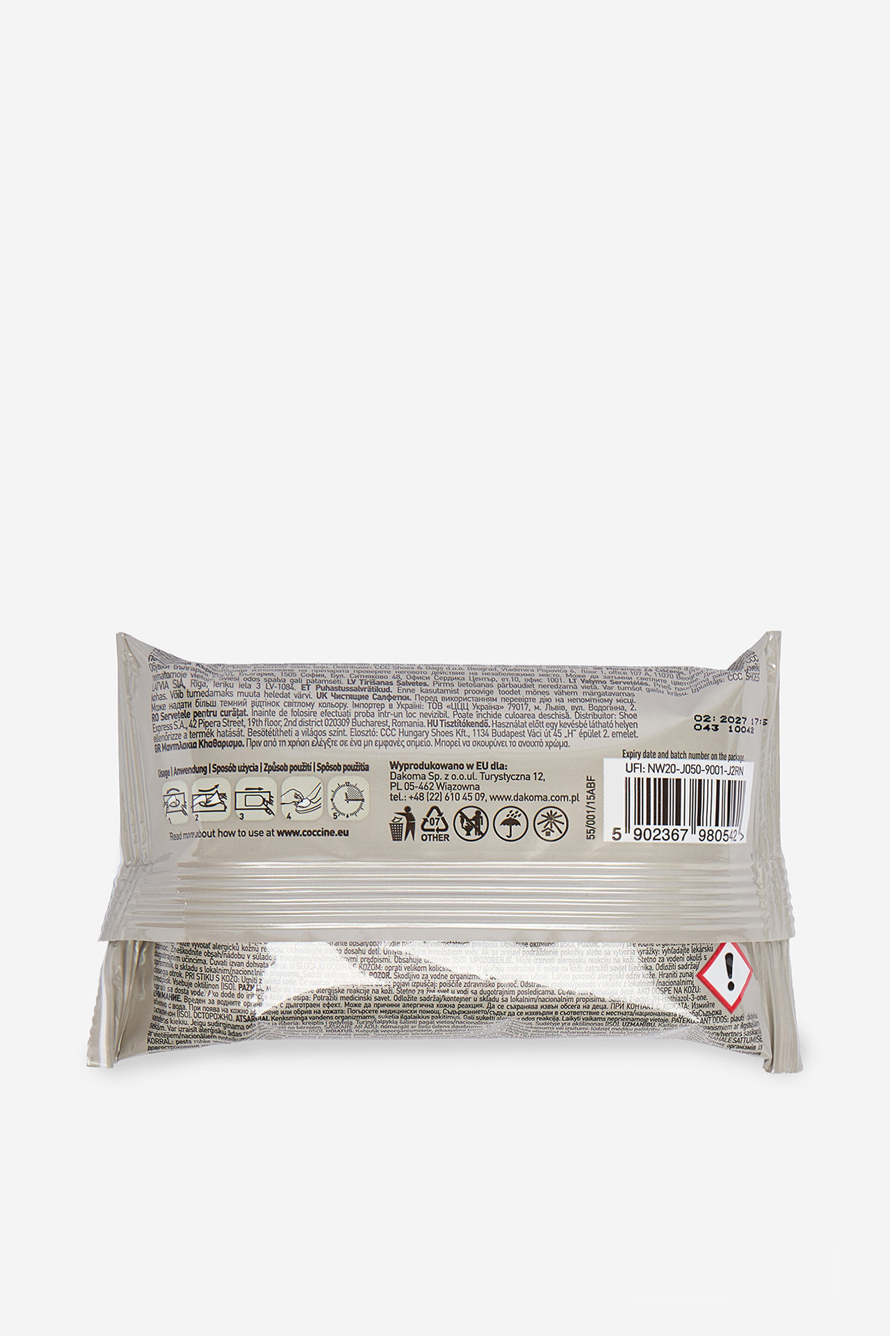 COCCINE CLEANING WIPES Bez Koloru