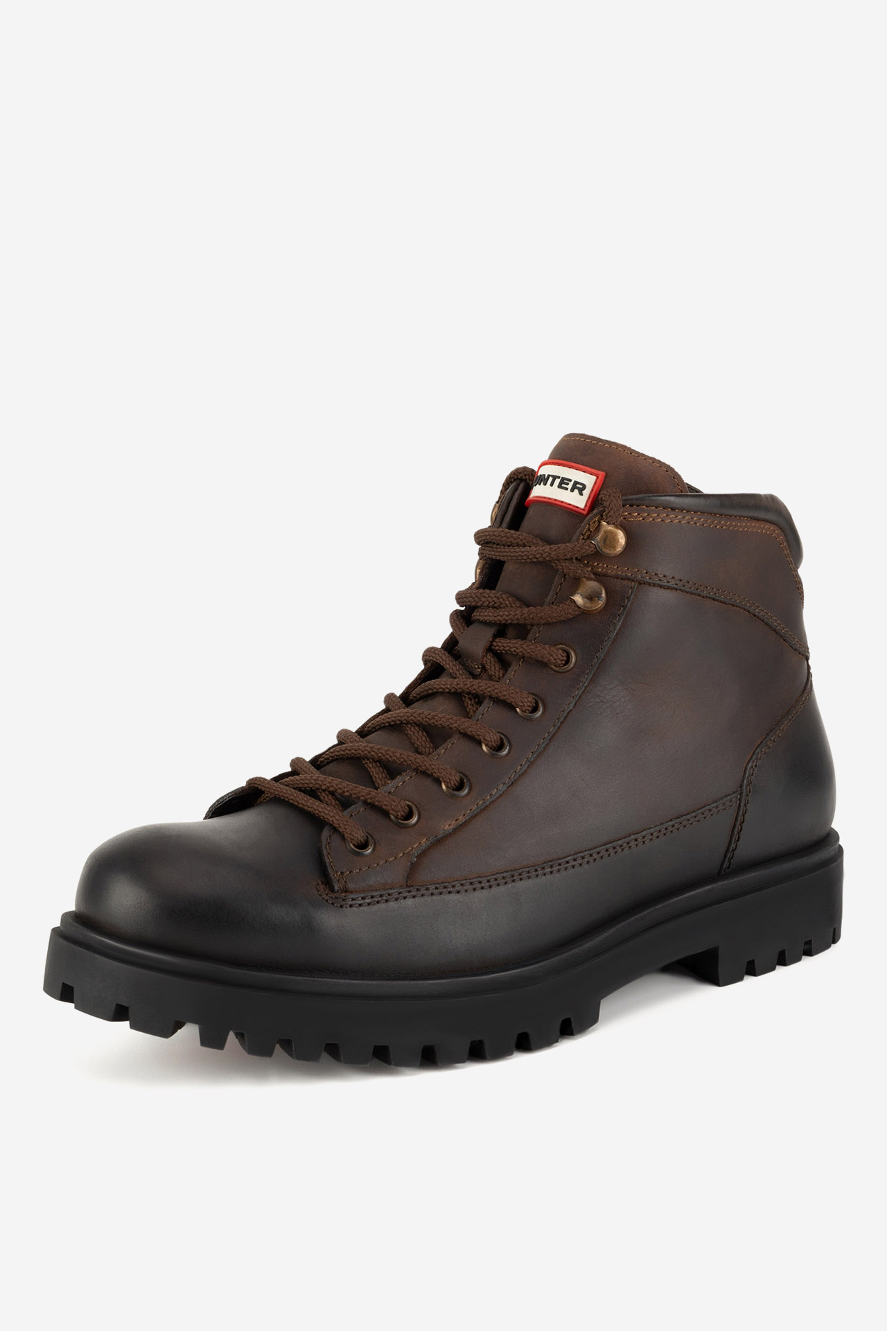 Gležnjarji z vezalkami Čokoladno rjava