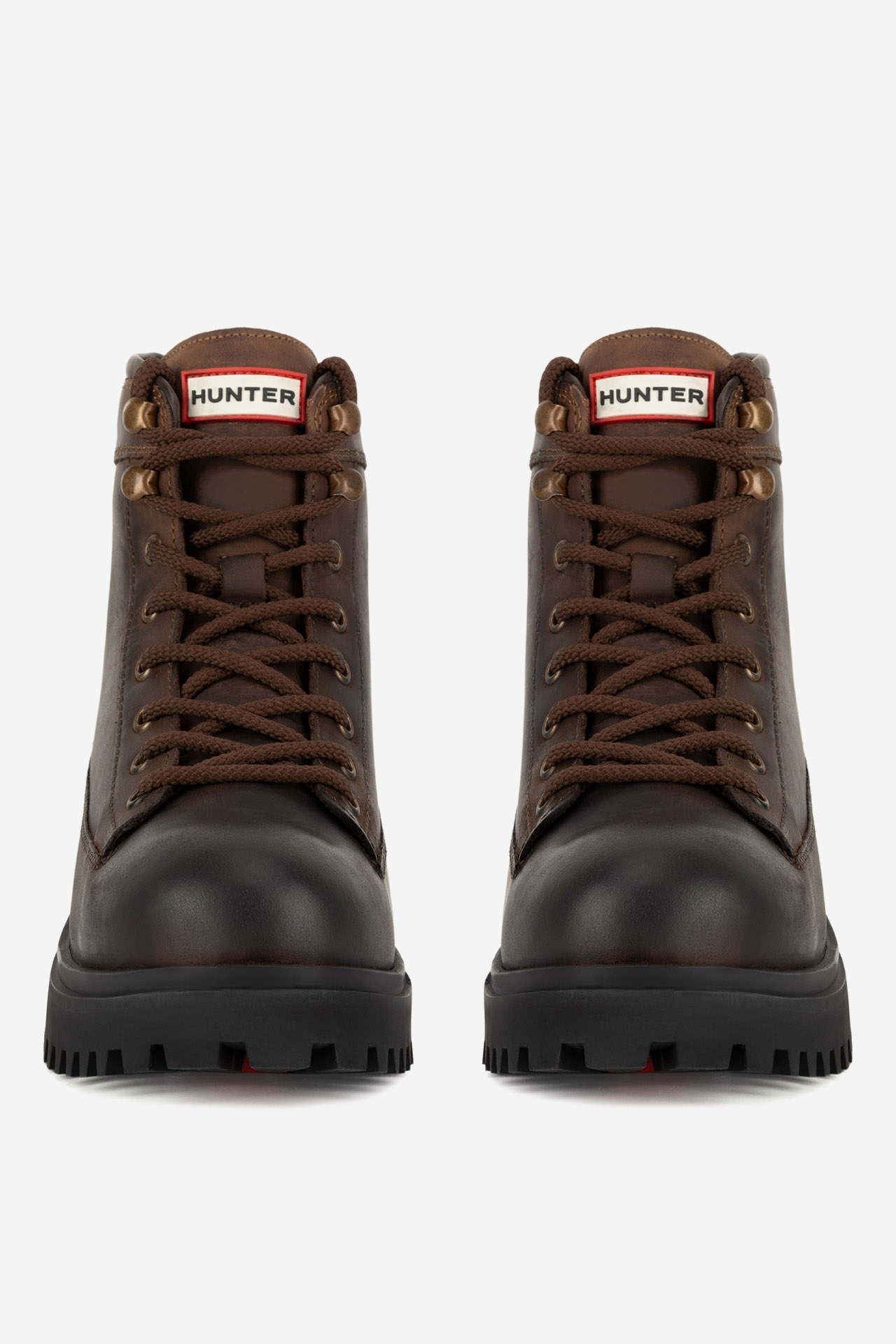 Gležnjarji z vezalkami Čokoladno rjava