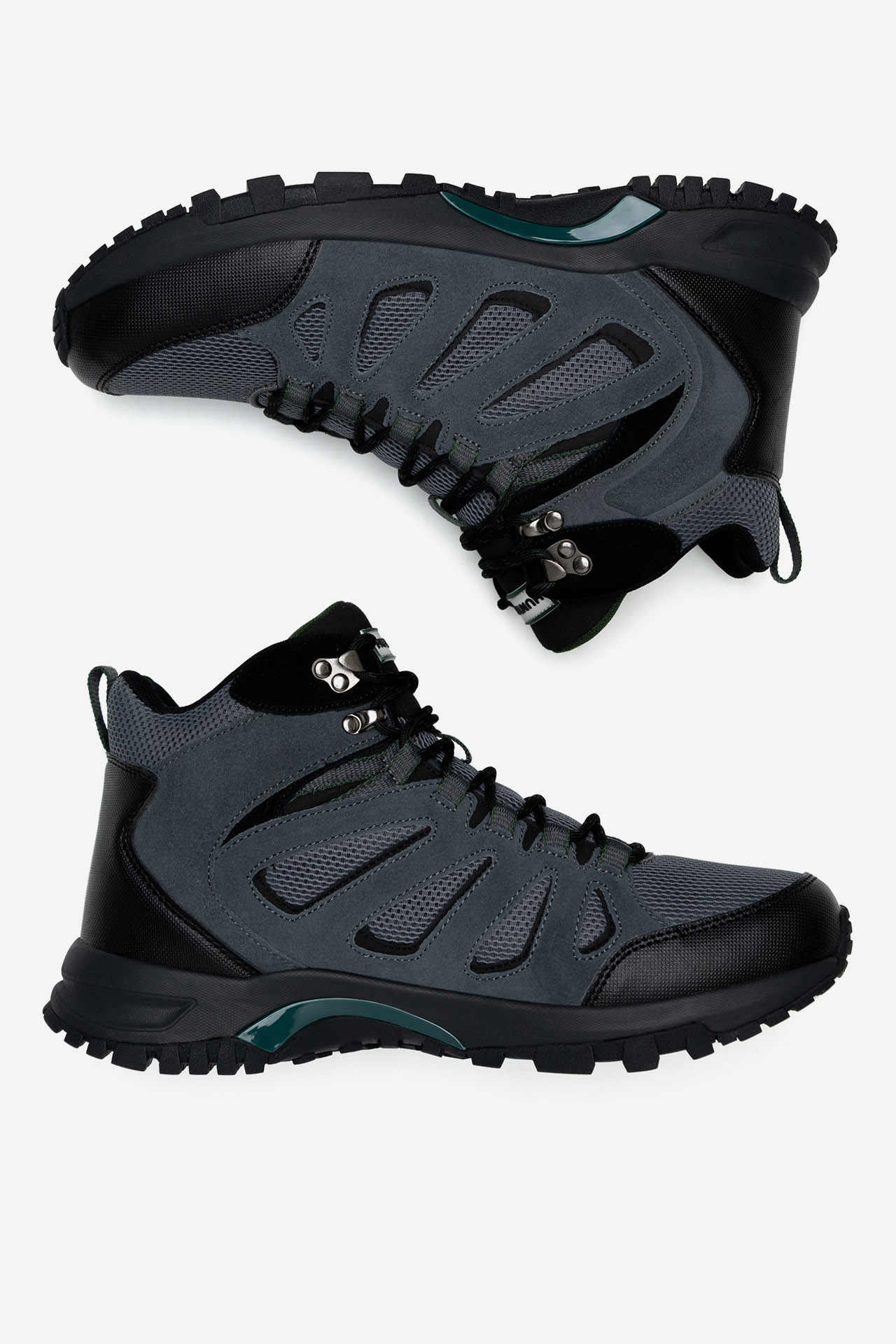 Gležnjarji z vezalkami Siva