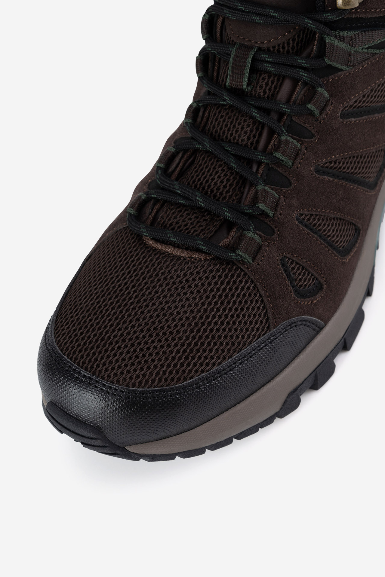 Gležnjarji z vezalkami Čokoladno rjava