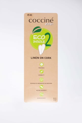 Ulošci za obuću Coccine COCCINE WKŁADKA COCCINE ECO INSOLE 2 LINEN ON CORK 45-46 Prozirna