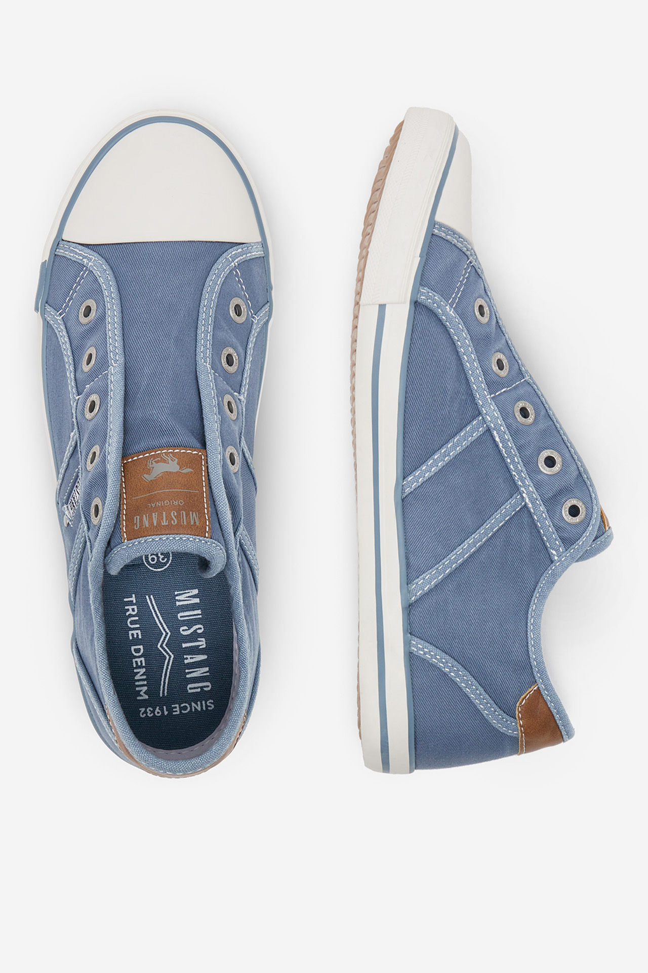 Plátěná obuv SVĚTLE MODRÁ