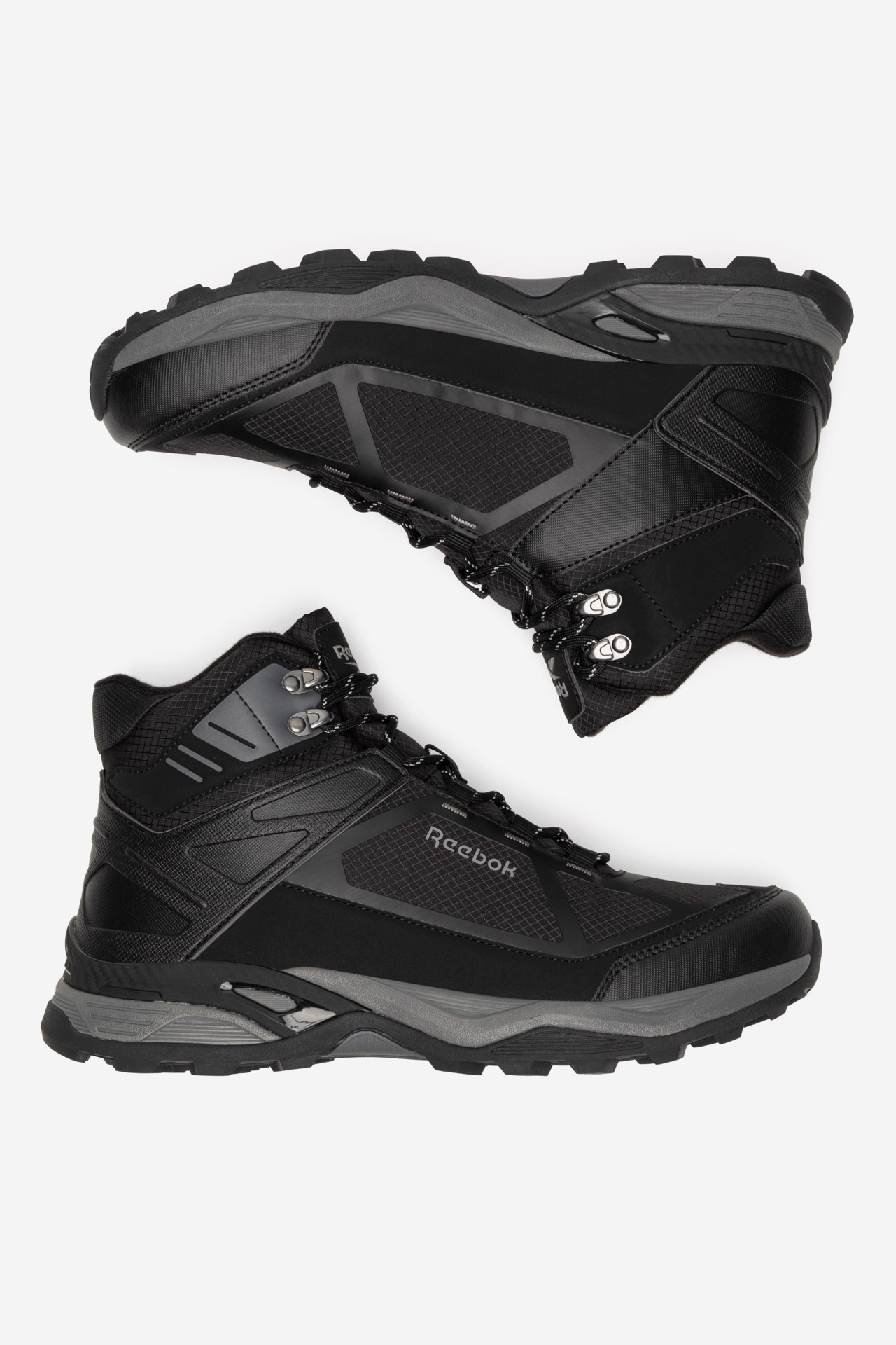 Šněrovací vyšší obuv ČERNÁ