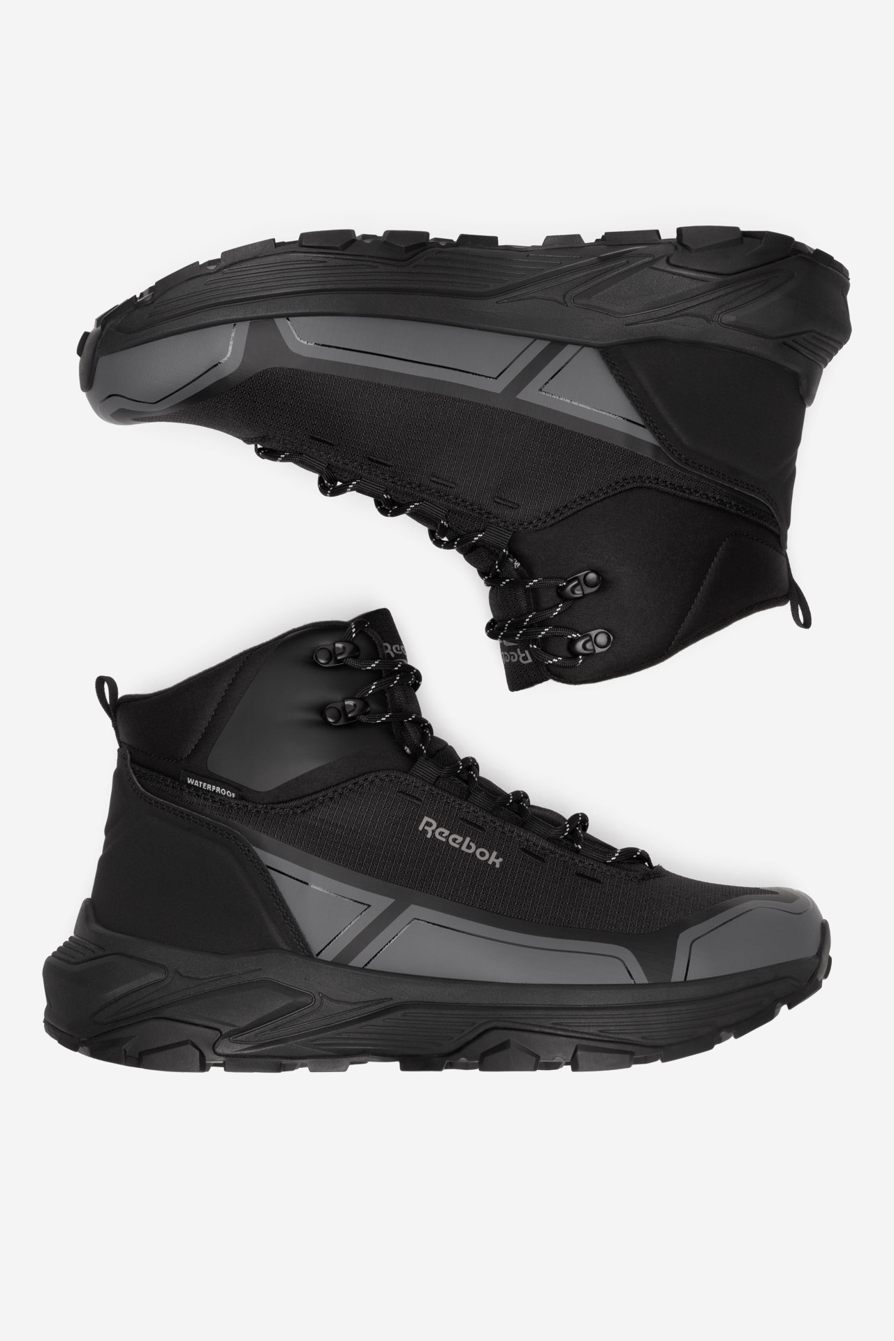 Šněrovací vyšší obuv ČERNÁ