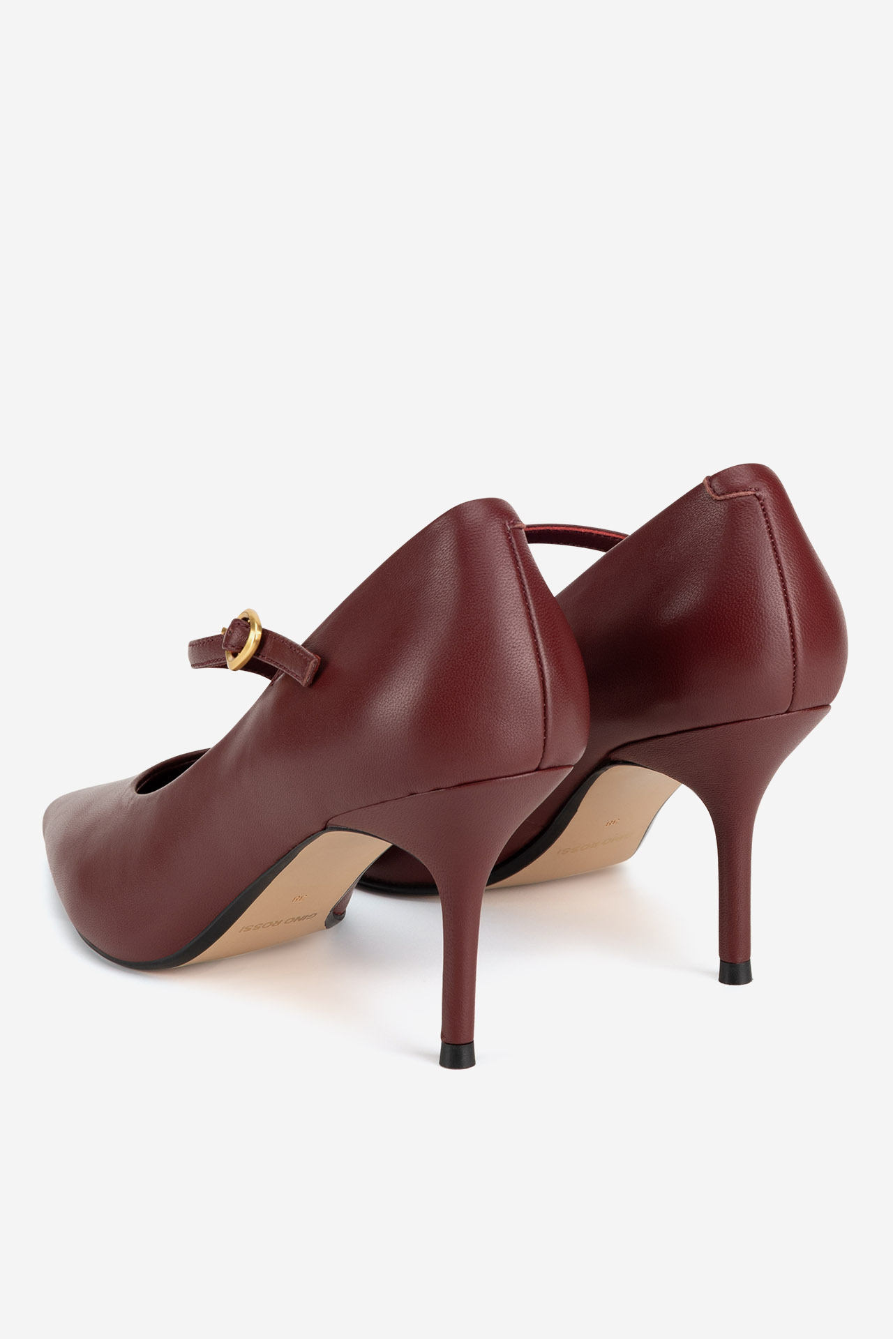 Čevlji z visoko peto Bordo rdeča