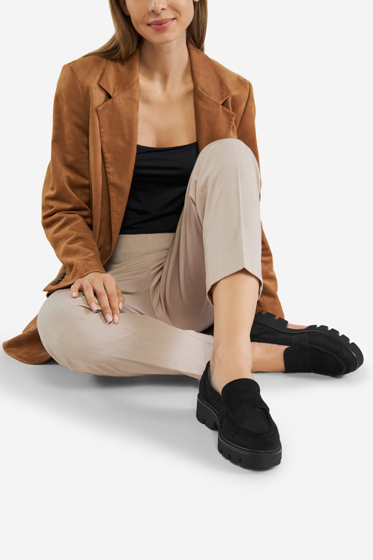Loaferice Crno