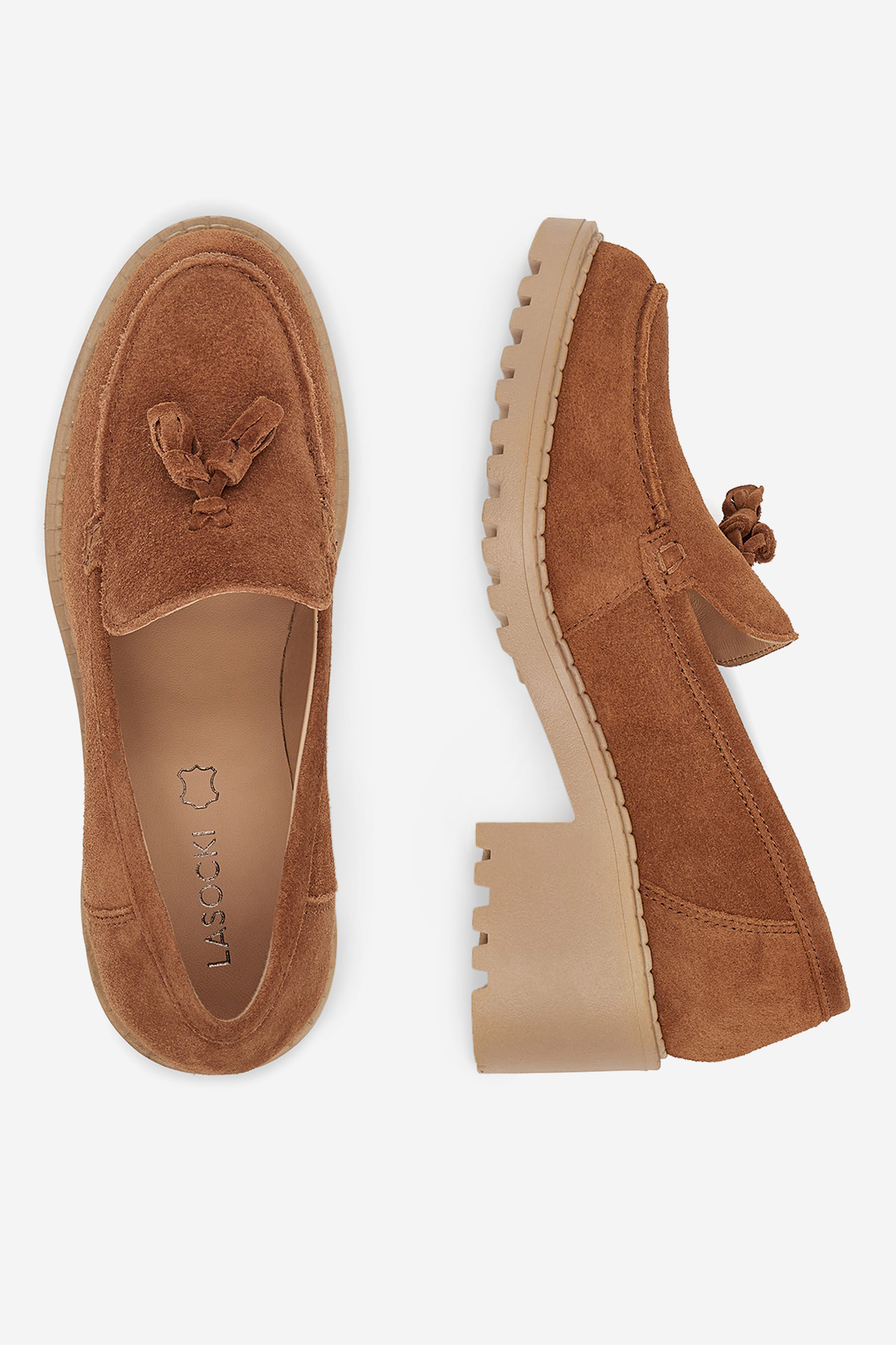 Čevlji brez vezalk Rjava