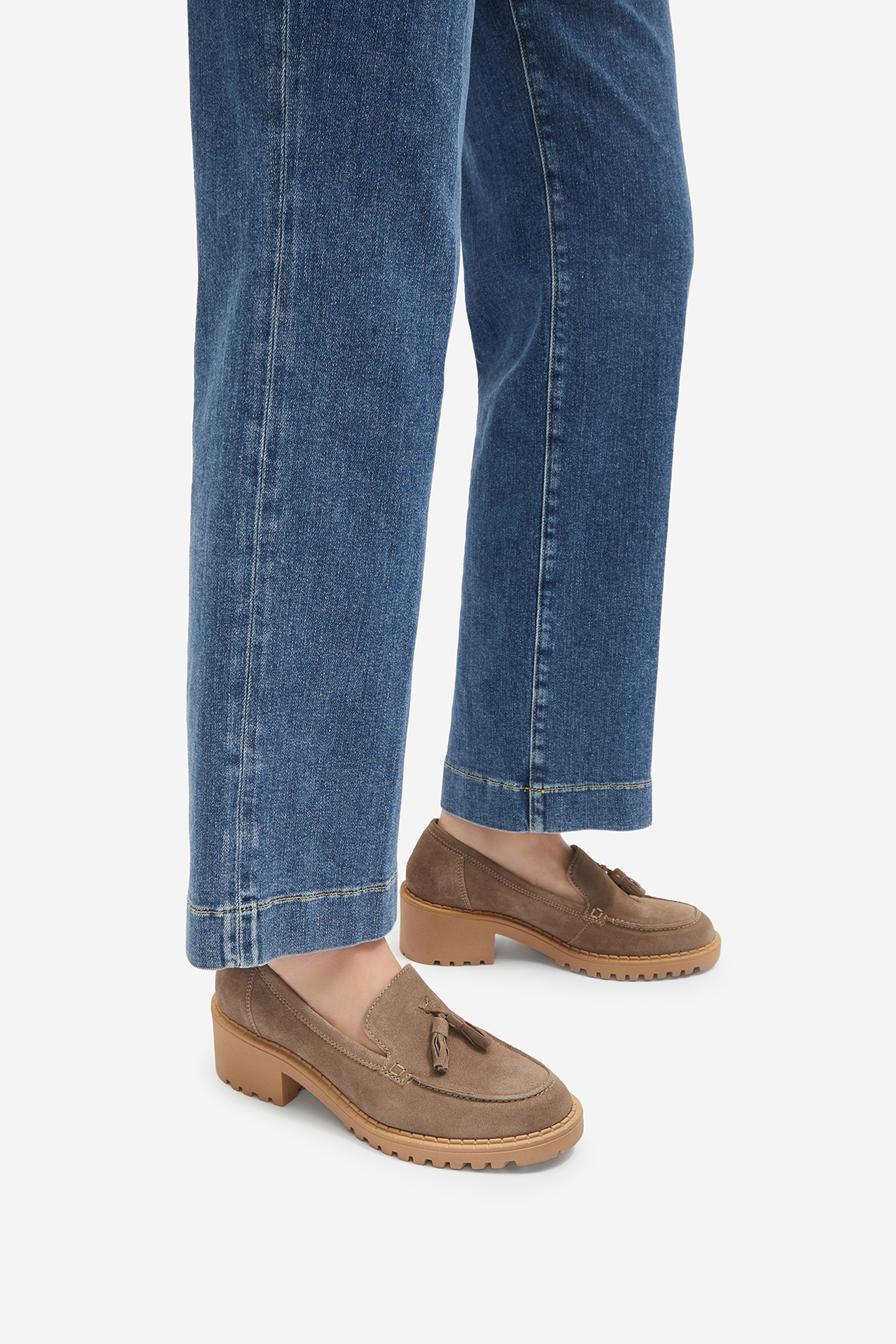 Čevlji brez vezalk Rjava