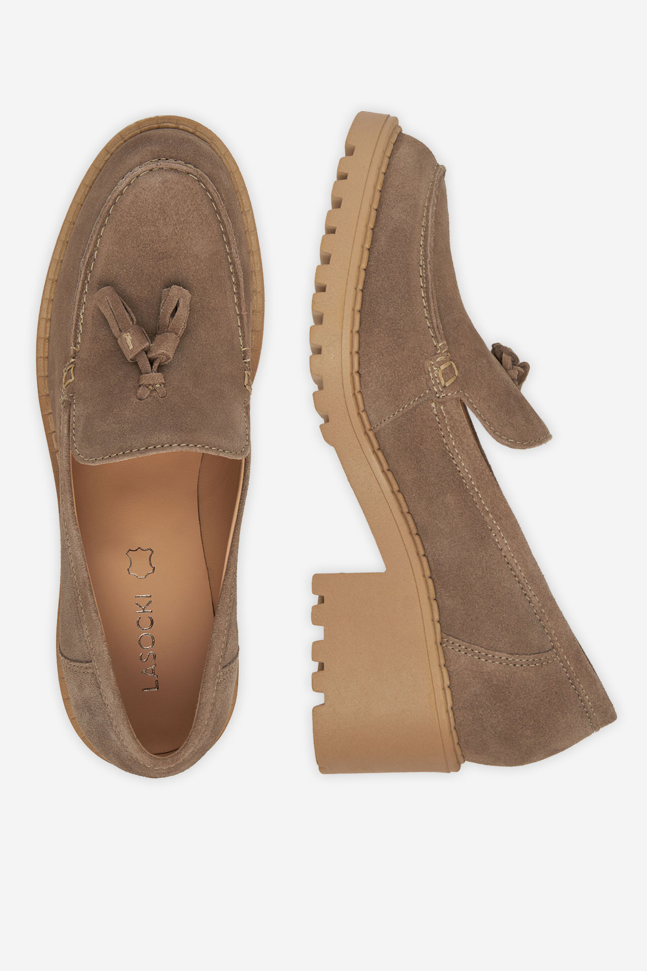 Čevlji brez vezalk Rjava