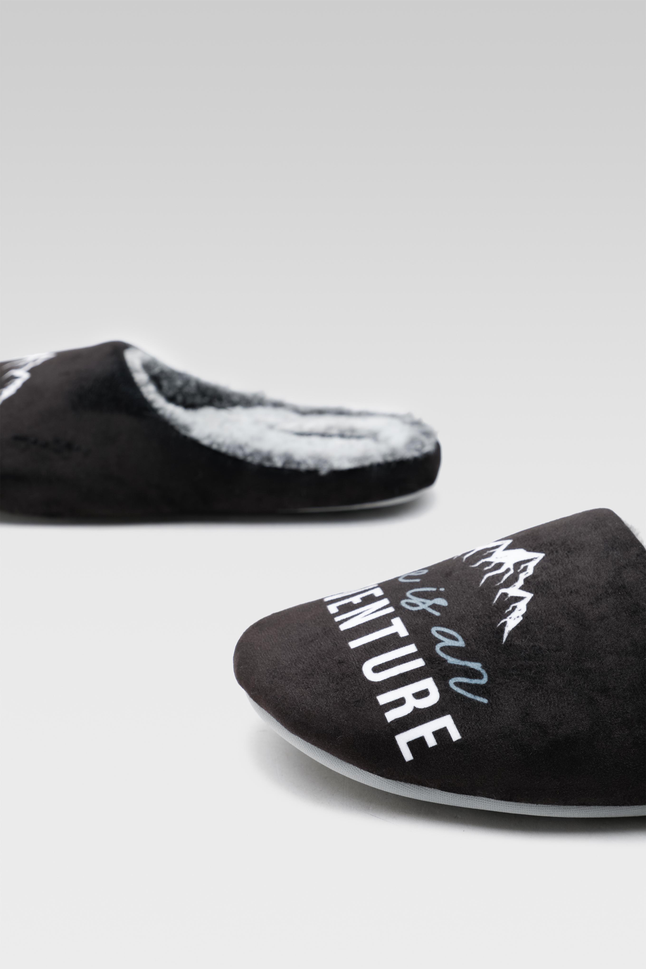 Papuci de casă NEGRU