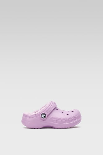 Plážové pantofle Crocs BAYA LINED CLOG K 207500-5Q5 Fialová