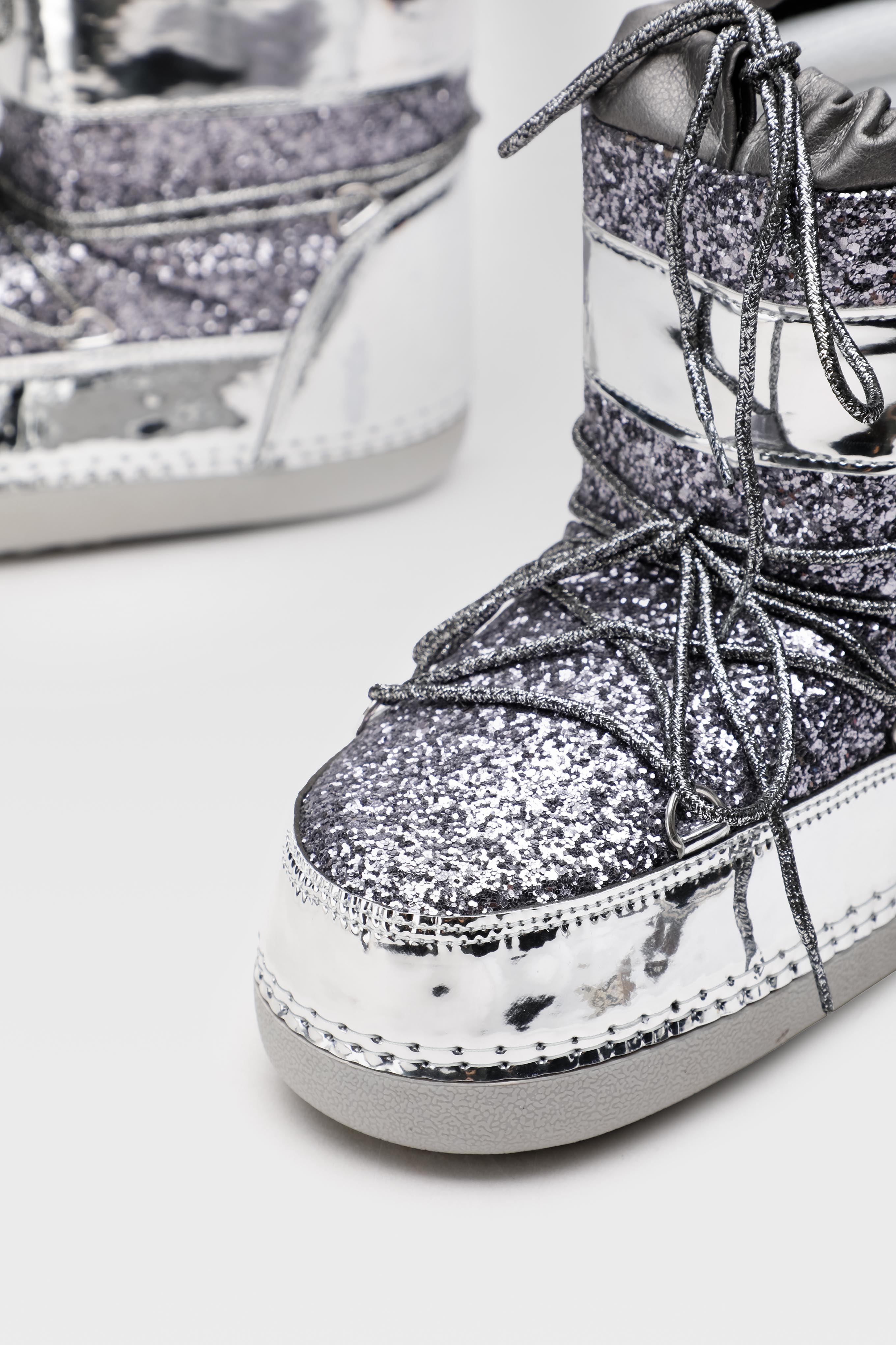 Kotníková obuv STŘÍBRNÁ