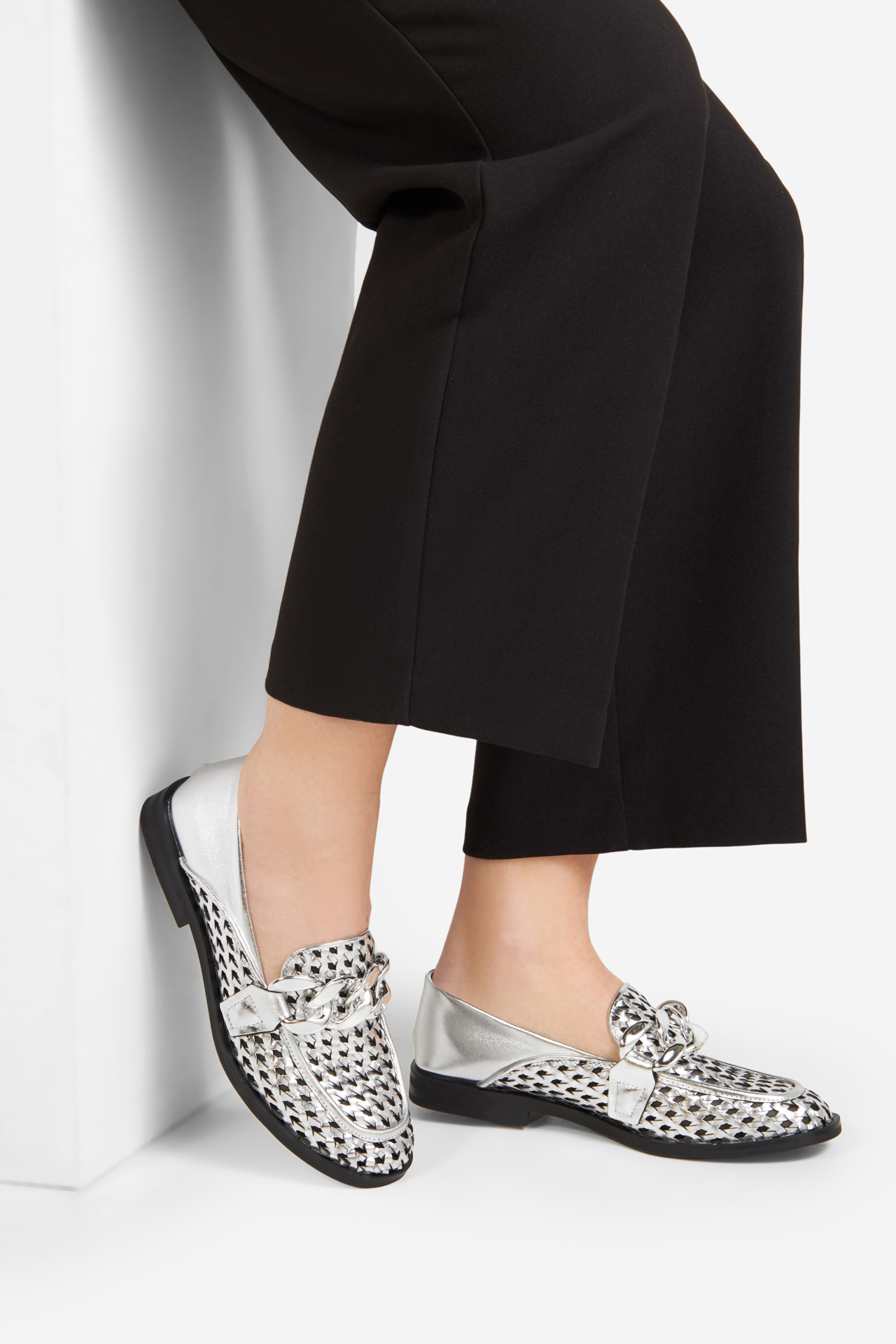 Čevlji brez vezalk Srebrna