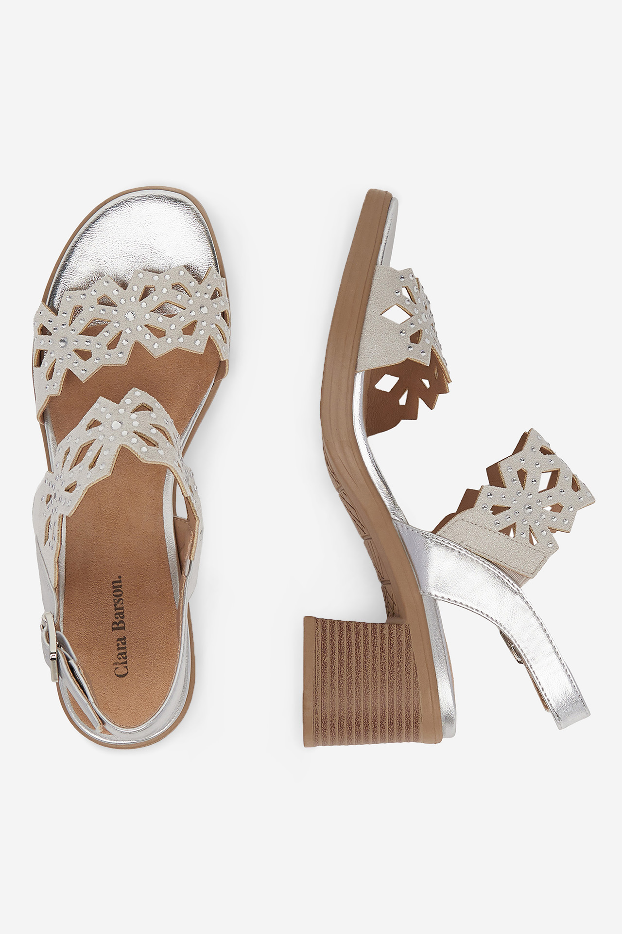 Sandále Strieborná