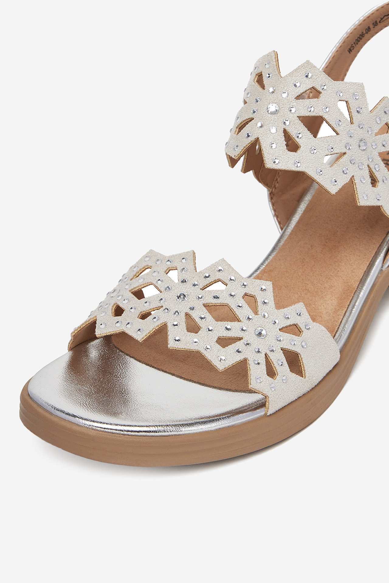 Sandále Strieborná