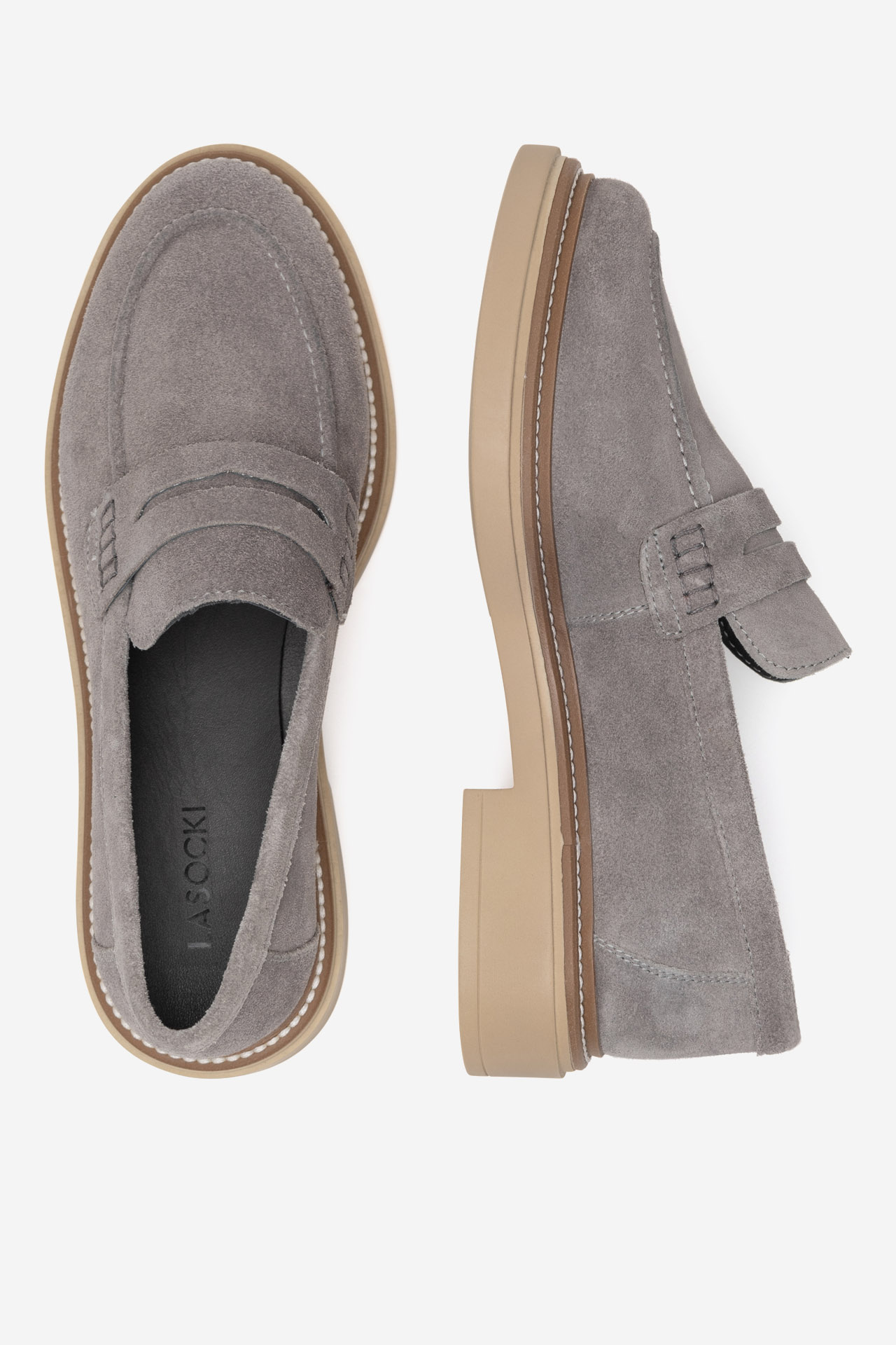 Mokasíny Lasocki WI33-CS895-BINGO-01 ŠEDÁ