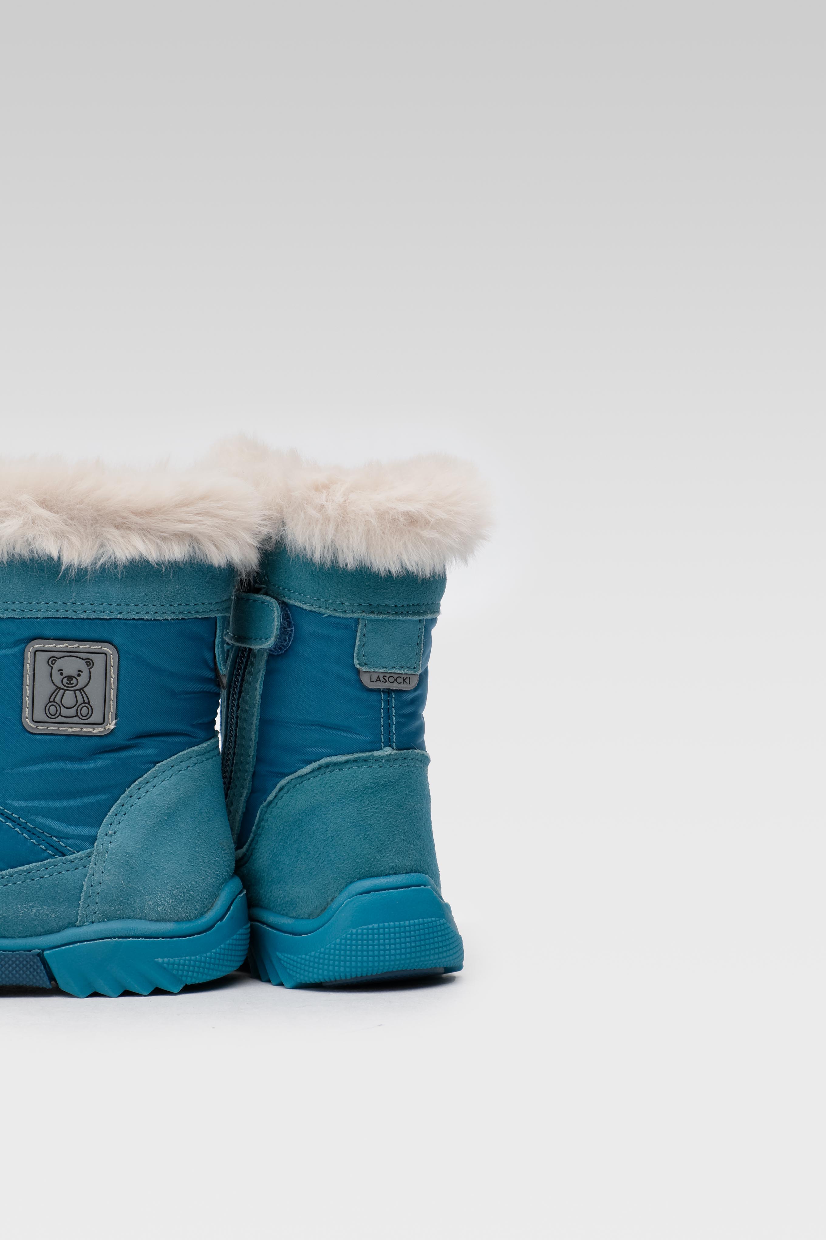 Šněrovací vyšší obuv BLANKYTNĚ MODRÁ