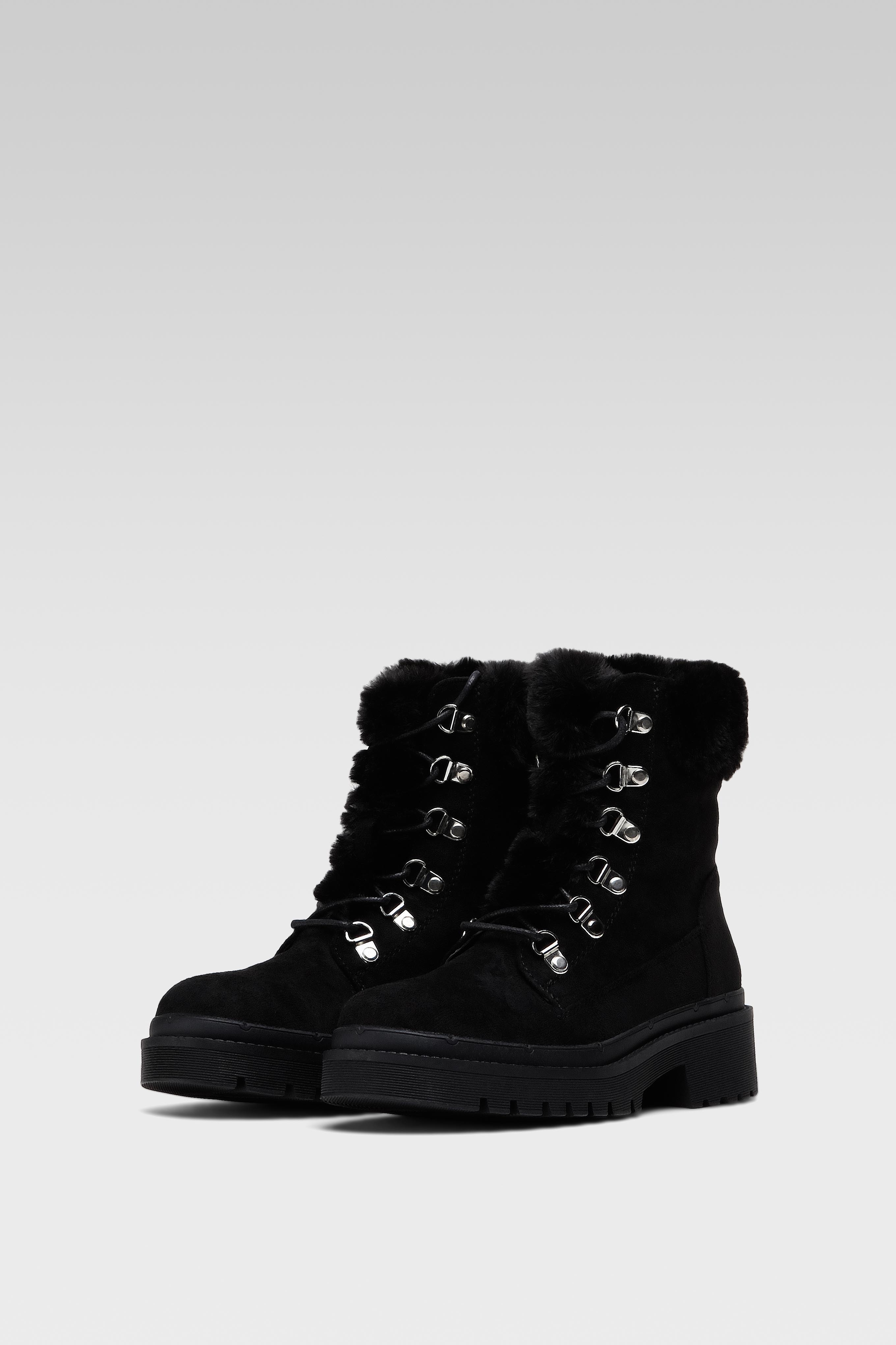 Gležnjarji z vezalkami Črna