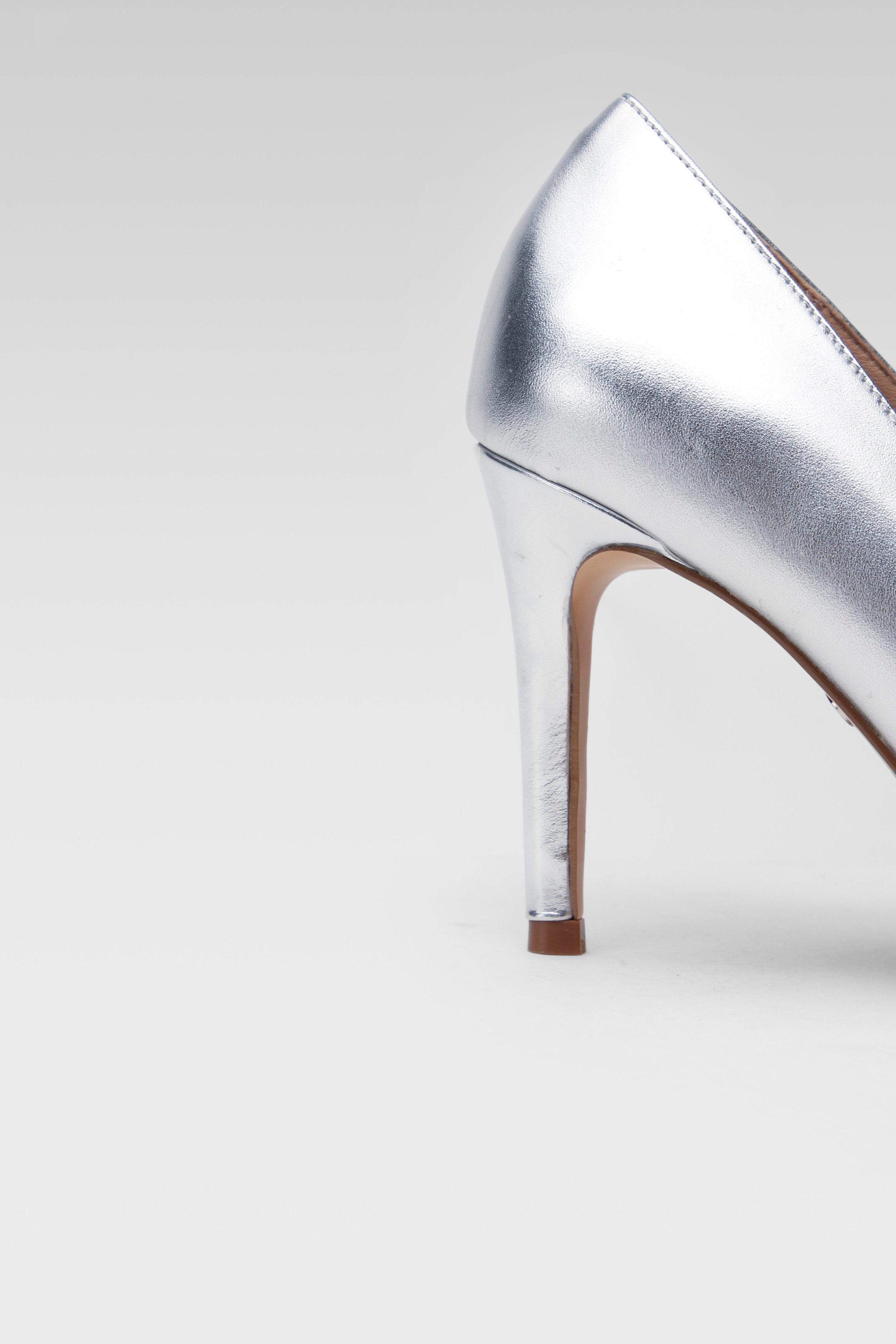 Pantofi stiletto ARGINTIU