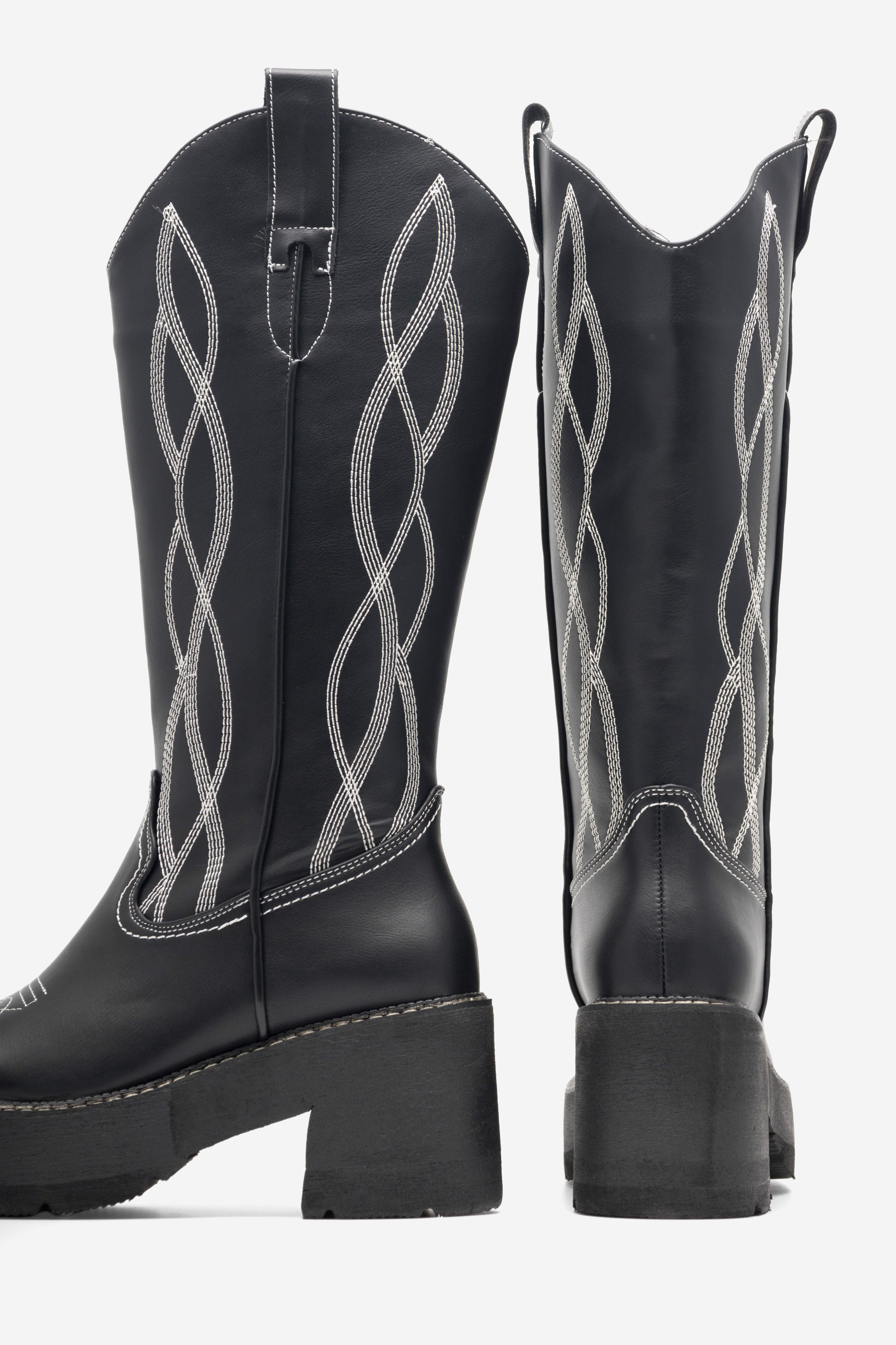 Kavbojski škornji Črna