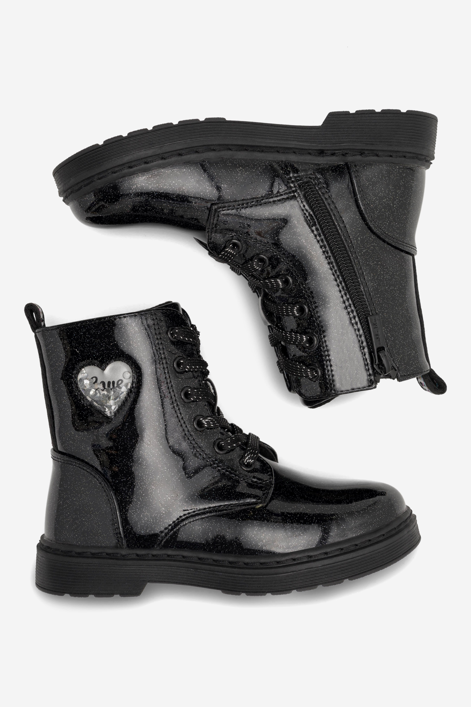 Gležnjarji z vezalkami Črna