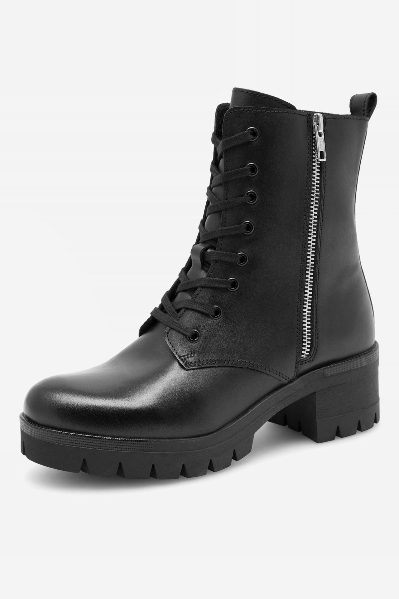 Šněrovací vyšší obuv ČERNÁ