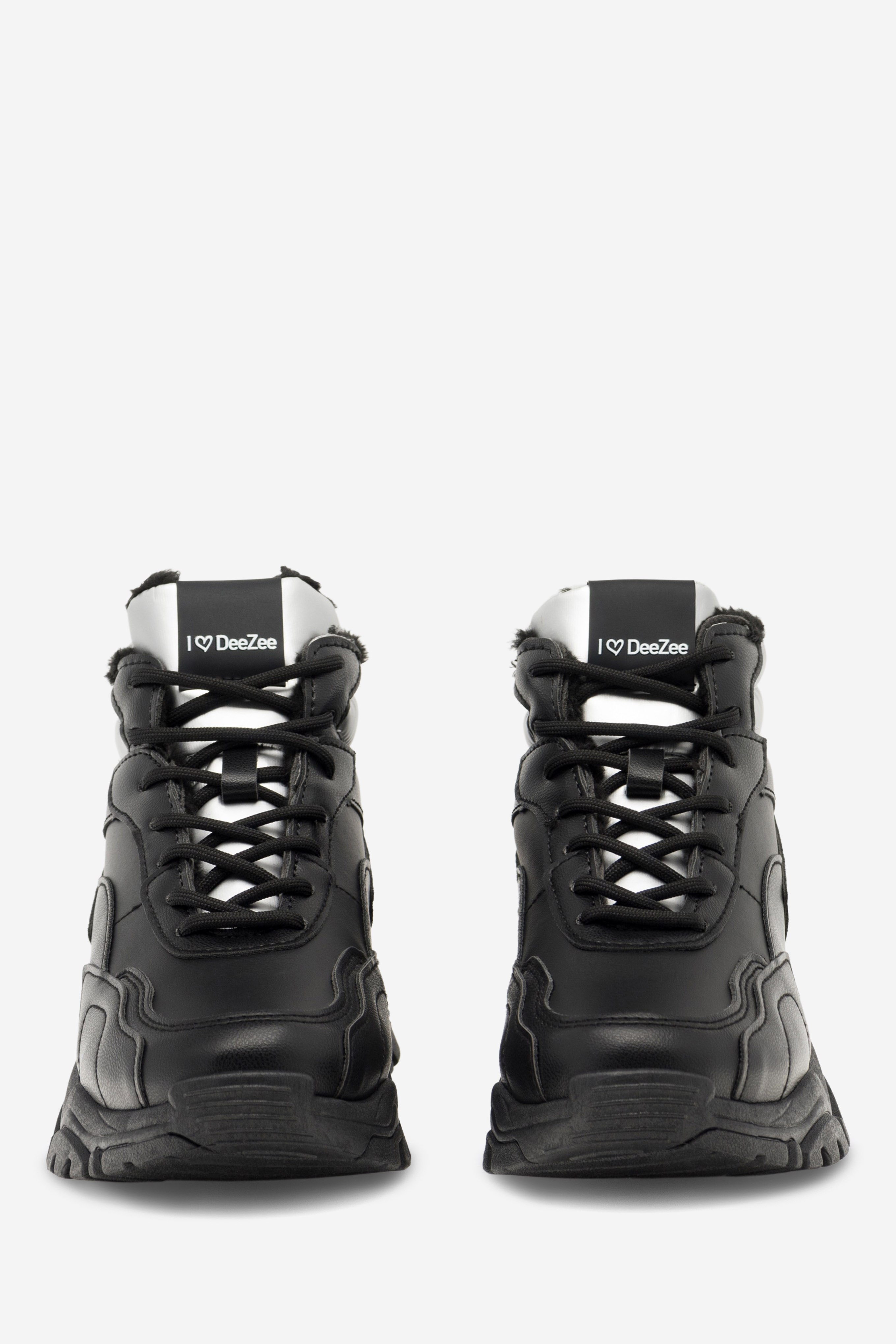 Gležnjarji z vezalkami Črna