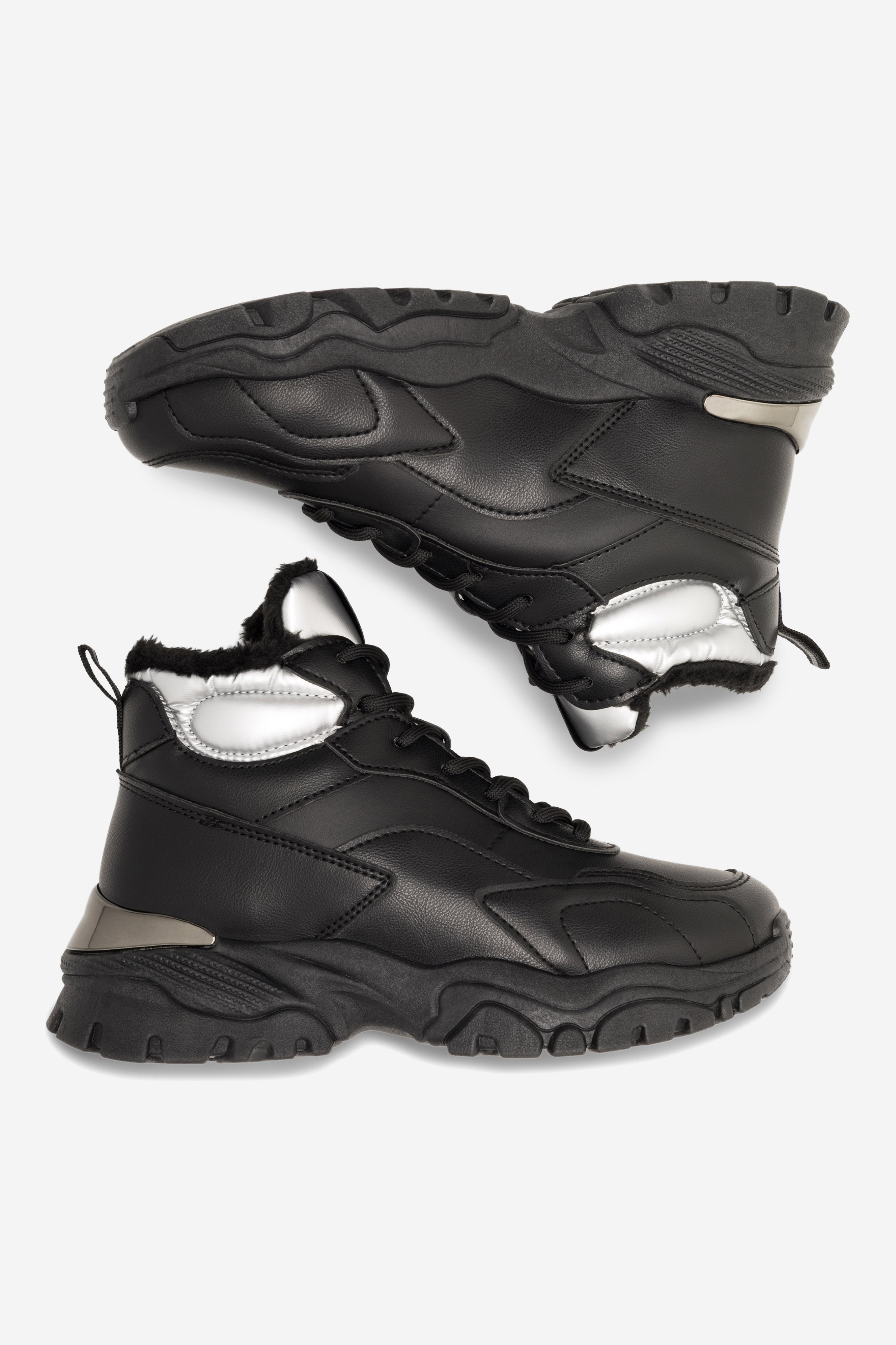 Gležnjarji z vezalkami Črna